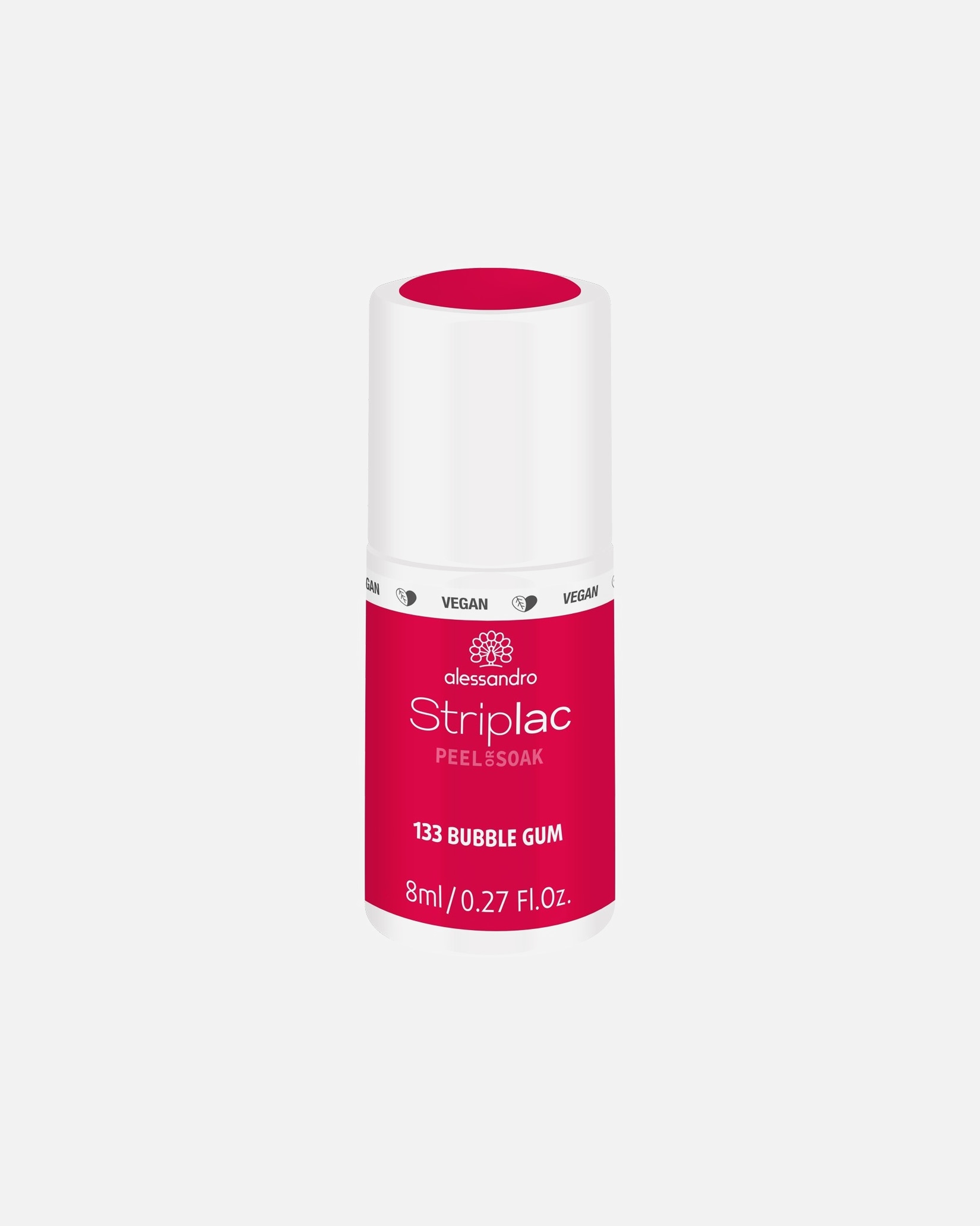 Vernis à ongles UV pour Unisexe Alessandro Striplac PEEL OR SOAK 133 - BUBBLE GUM