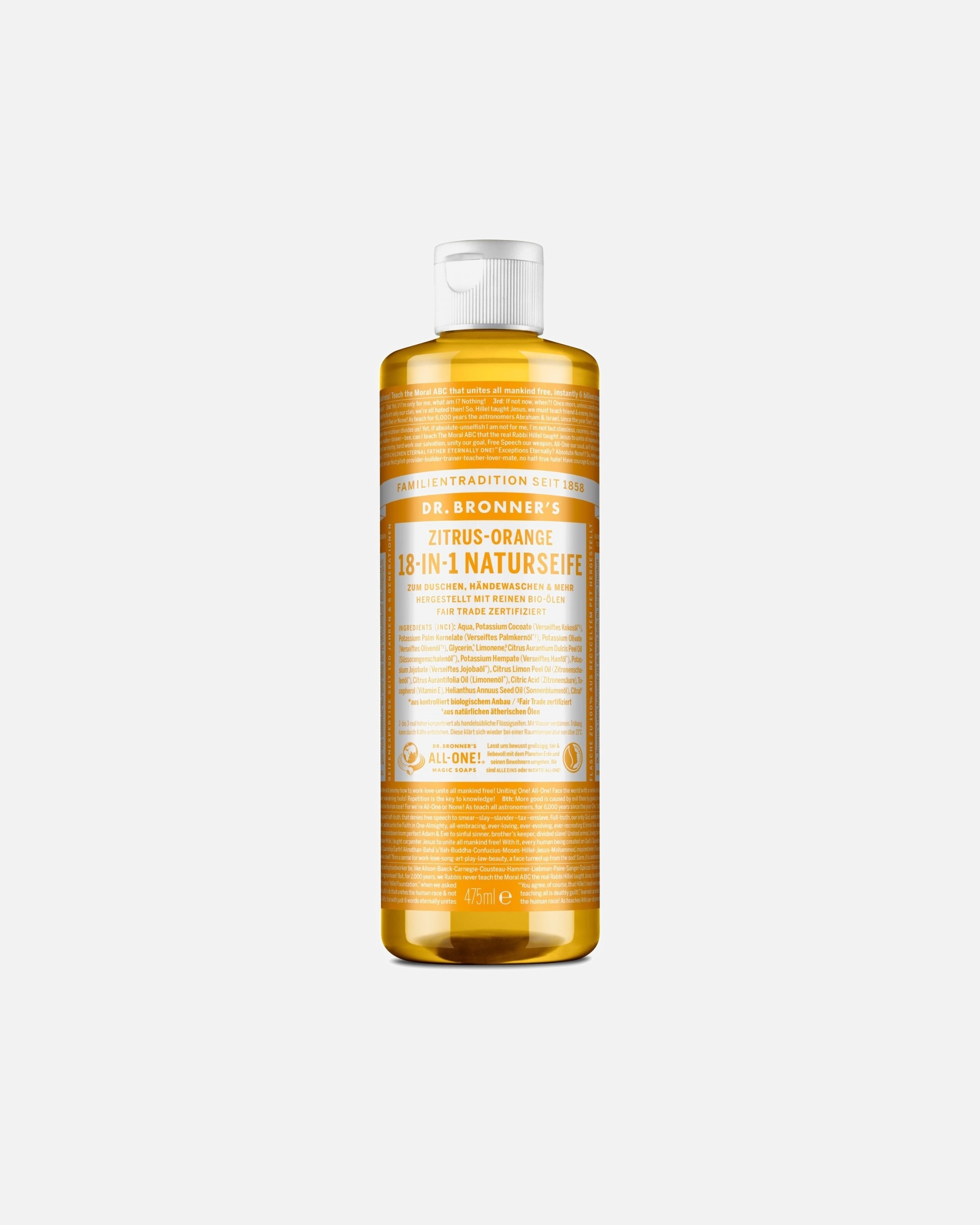 Gel douche pour Unisexe Dr. Bronner's 18-in-1 VOIE NATURELLE Agrumes-Orange #N/A
