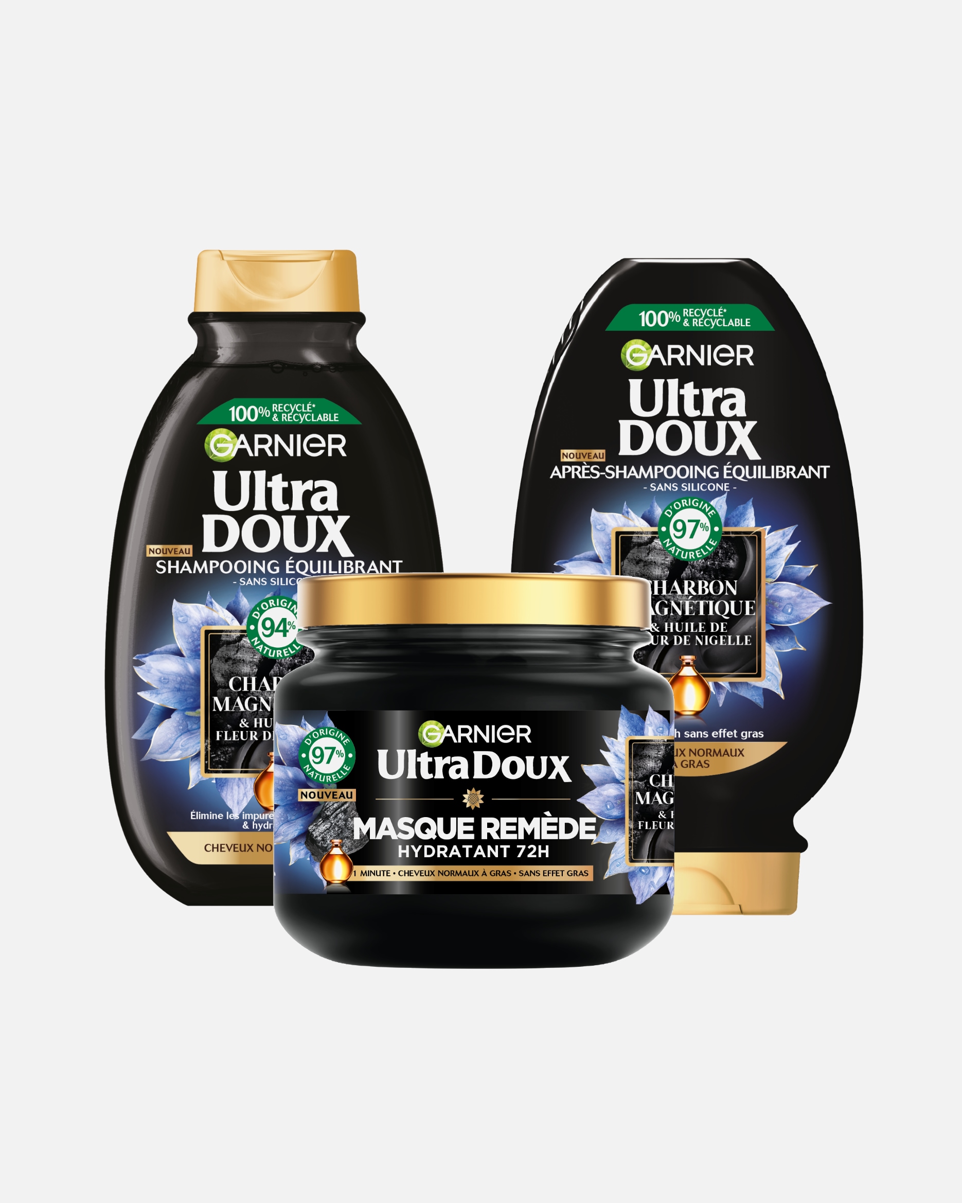 Coffret soin cheveux pour Unisexe Garnier Ultra Doux Routine cheveux gras 1 unité
