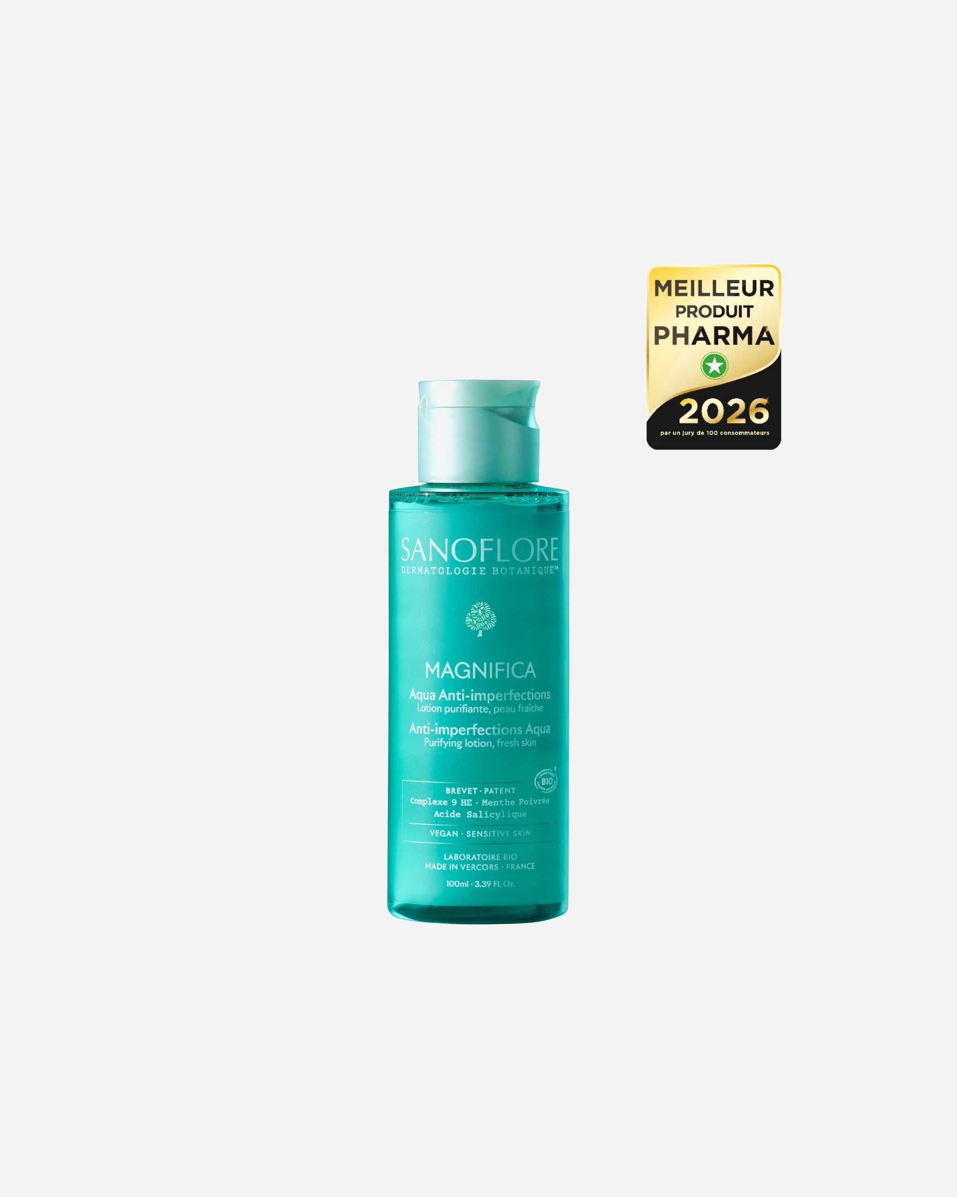 Lotion visage pour Unisexe Sanoflore Magnifica Aqua anti-imperfections 100 ml - Rechargeable