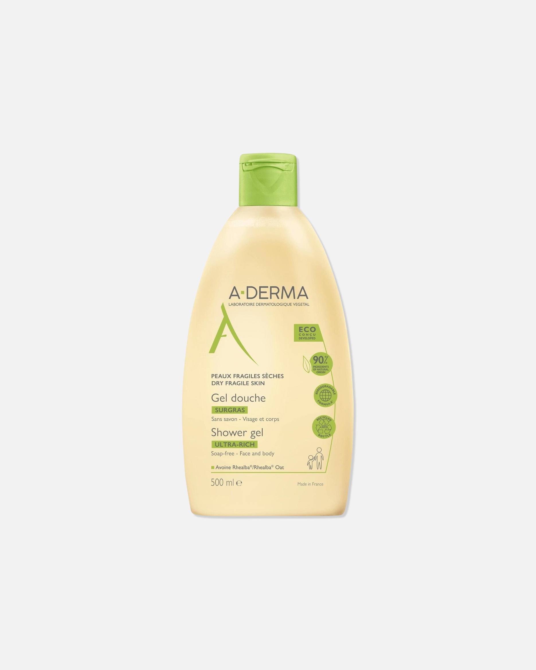 Gel douche pour Unisexe A-DERMA Gel douche surgras 500 ml