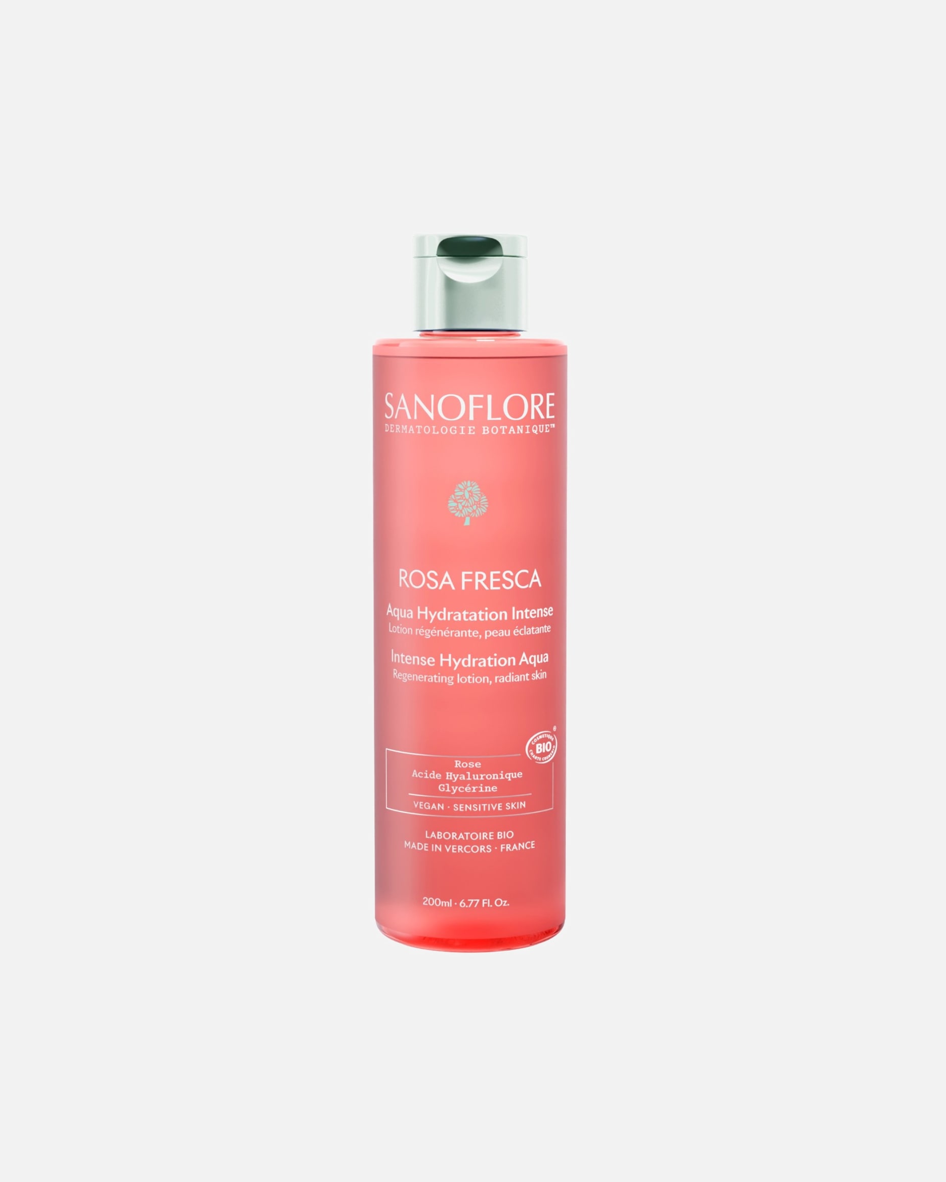 Lotion visage pour Unisexe Sanoflore Rosa Fresca Aqua hydratation intense 200 ml
