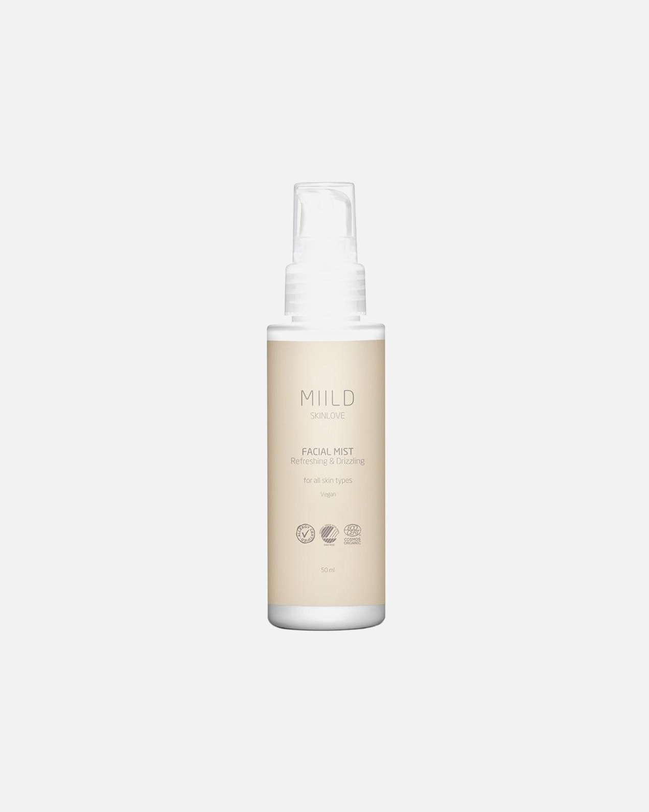 Spray visage pour Unisexe Miild Brume pour le visage Refreshing & Drizzling 50 ML