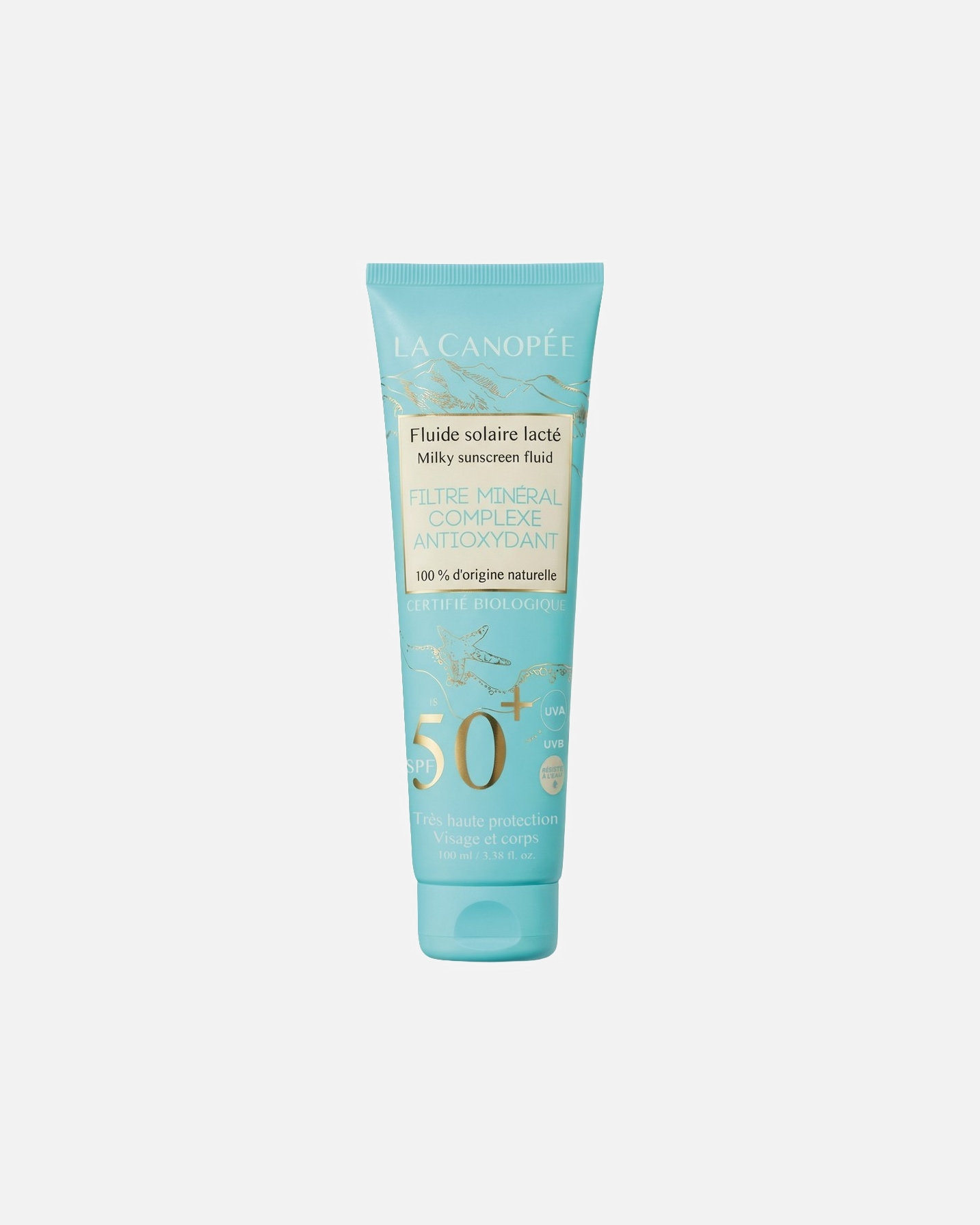 Crème solaire pour Unisexe La Canopée Fluide solaire lacté SPF50+ très haute protection 100 ml