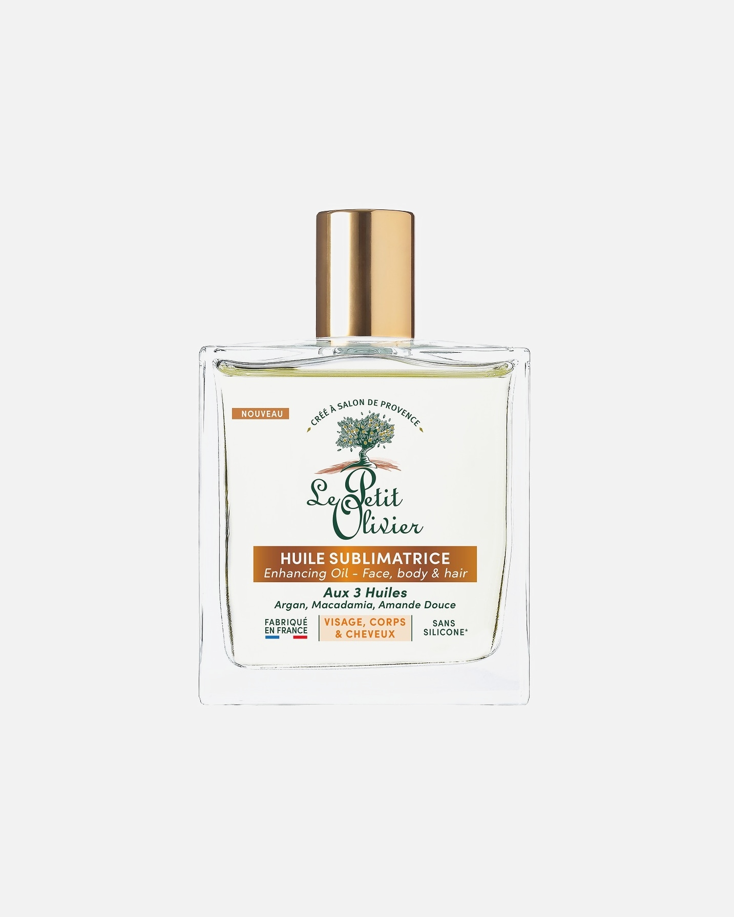 Huile pour le corps pour Unisexe Le Petit Olivier Sèche Sublimatrice 3 Huiles d'Argan, Macadamia & Amandes Douces 100 ml
