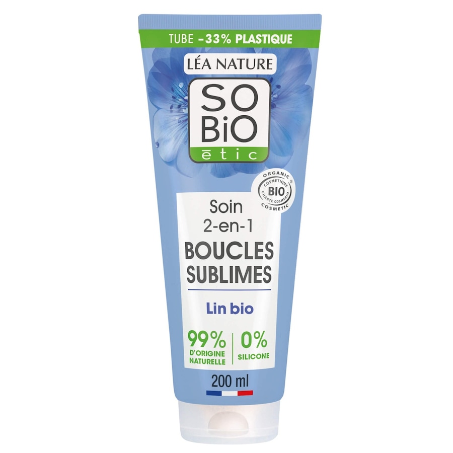 SO BiO étic - Soin 2 en 1 boucles sublimes, Lin & Vitamine F Cire et crème cheveux 200 ml unisex