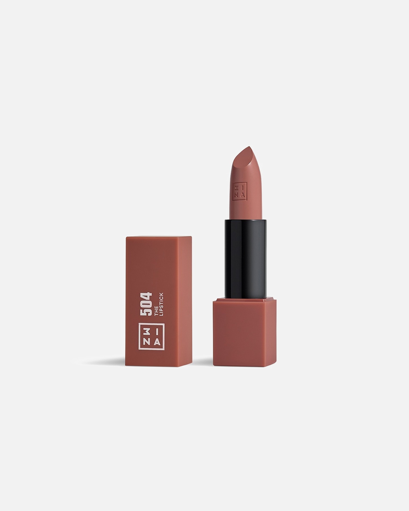 Rouge à lèvres pour Unisexe 3INA The Lipstick 504 Nude brown