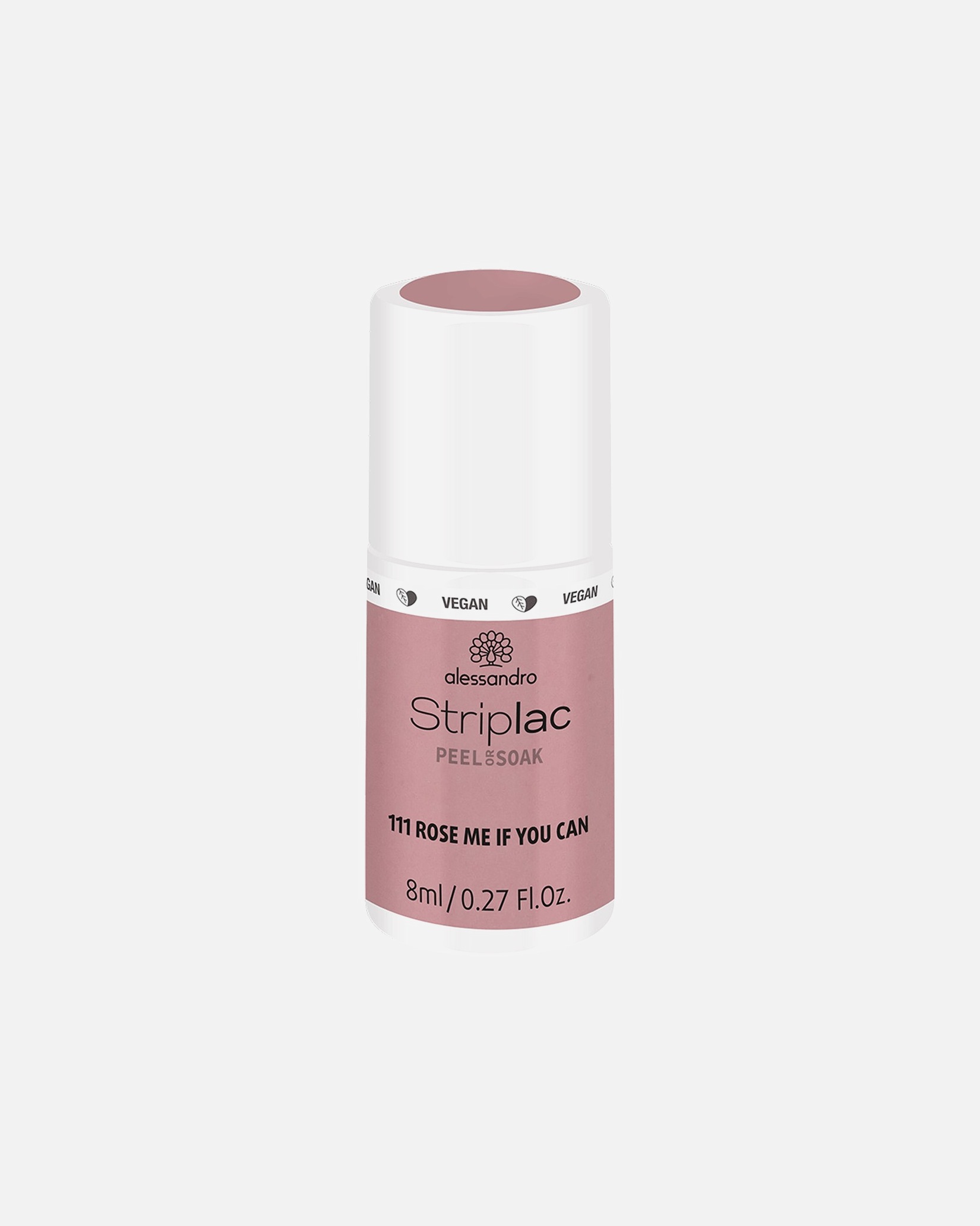 Vernis à ongles UV pour Unisexe Alessandro Striplac PEEL OR SOAK 111 - ROSE ME IF YOU CAN