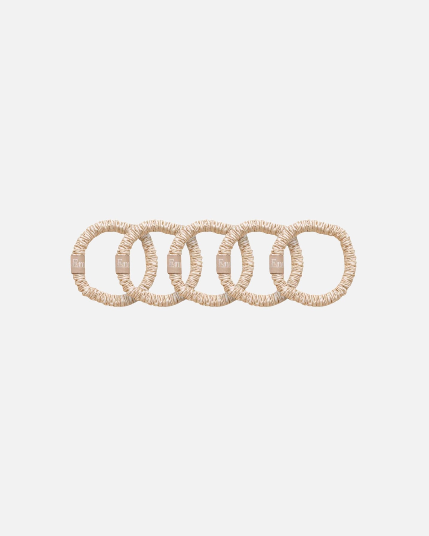 Élastique pour Femme Emily's Pillow Default Brand Line Pack de 5 chouchous - Le Mini Champagne