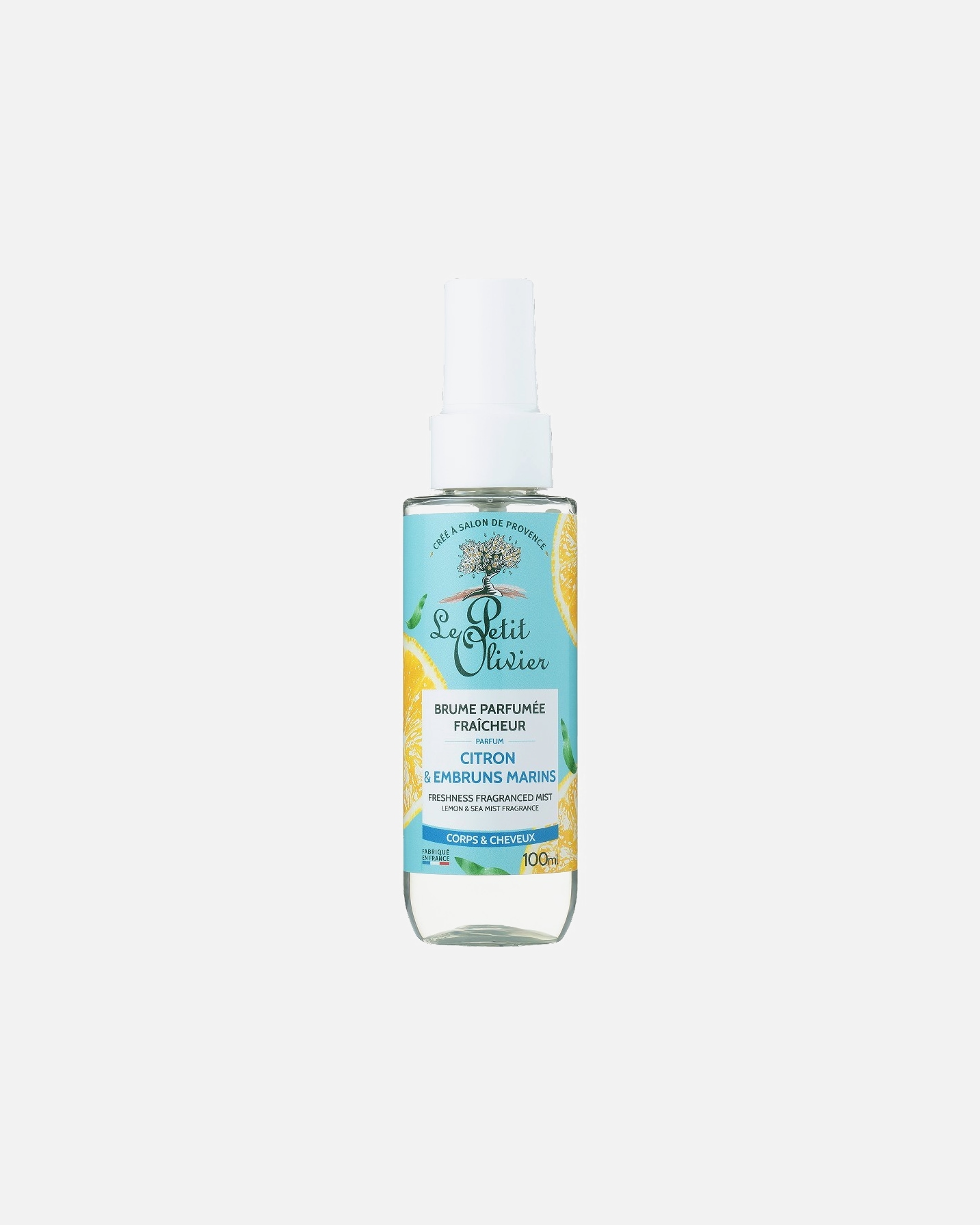 Spray pour le corps pour Unisexe Le Petit Olivier Brume Parfumée Fraîcheur Citron & Embruns Marins 100 ml