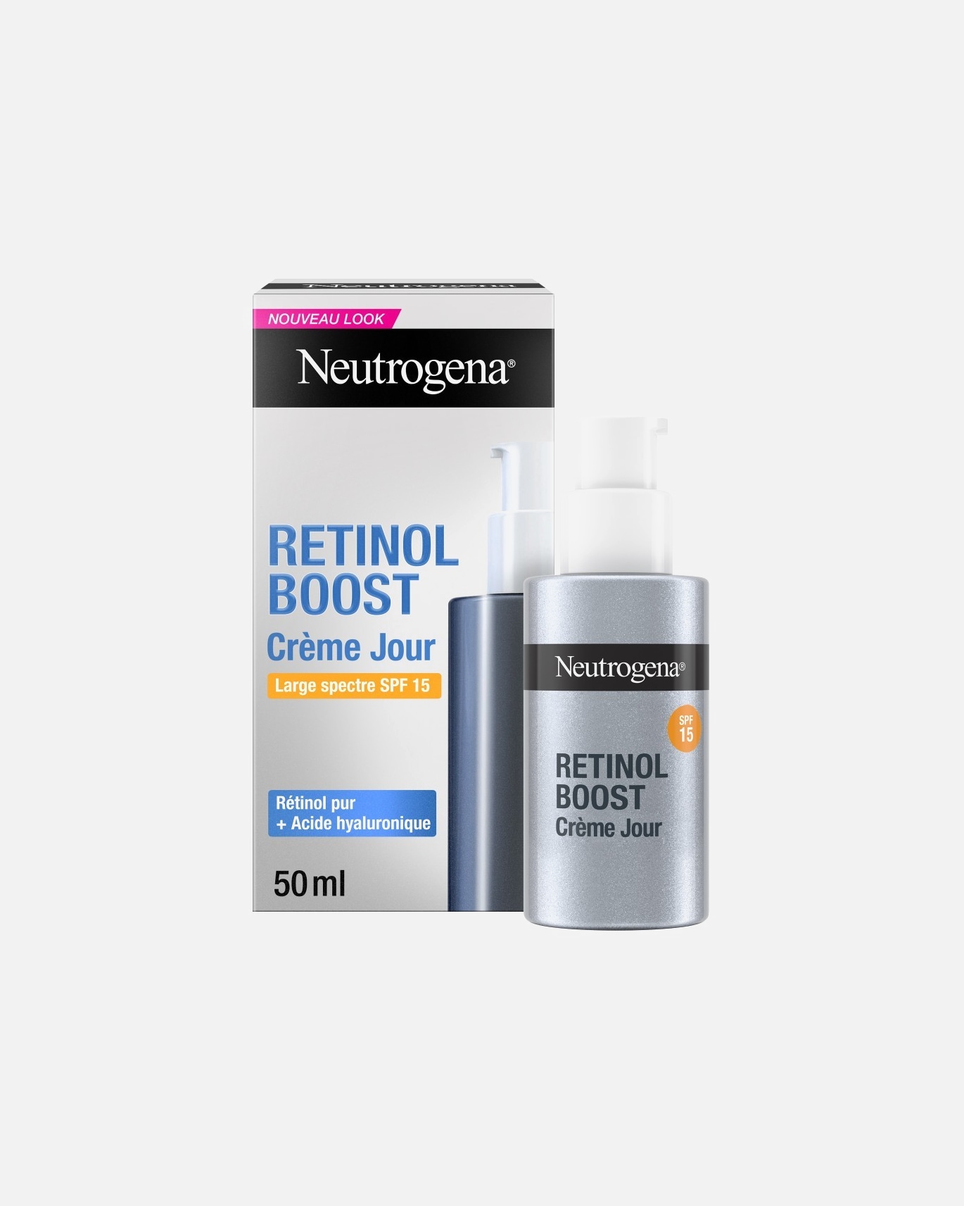 Soin anti-âge pour Unisexe Neutrogena Retinol Boost Crème hydratante de Jour SPF 15 50 ml
