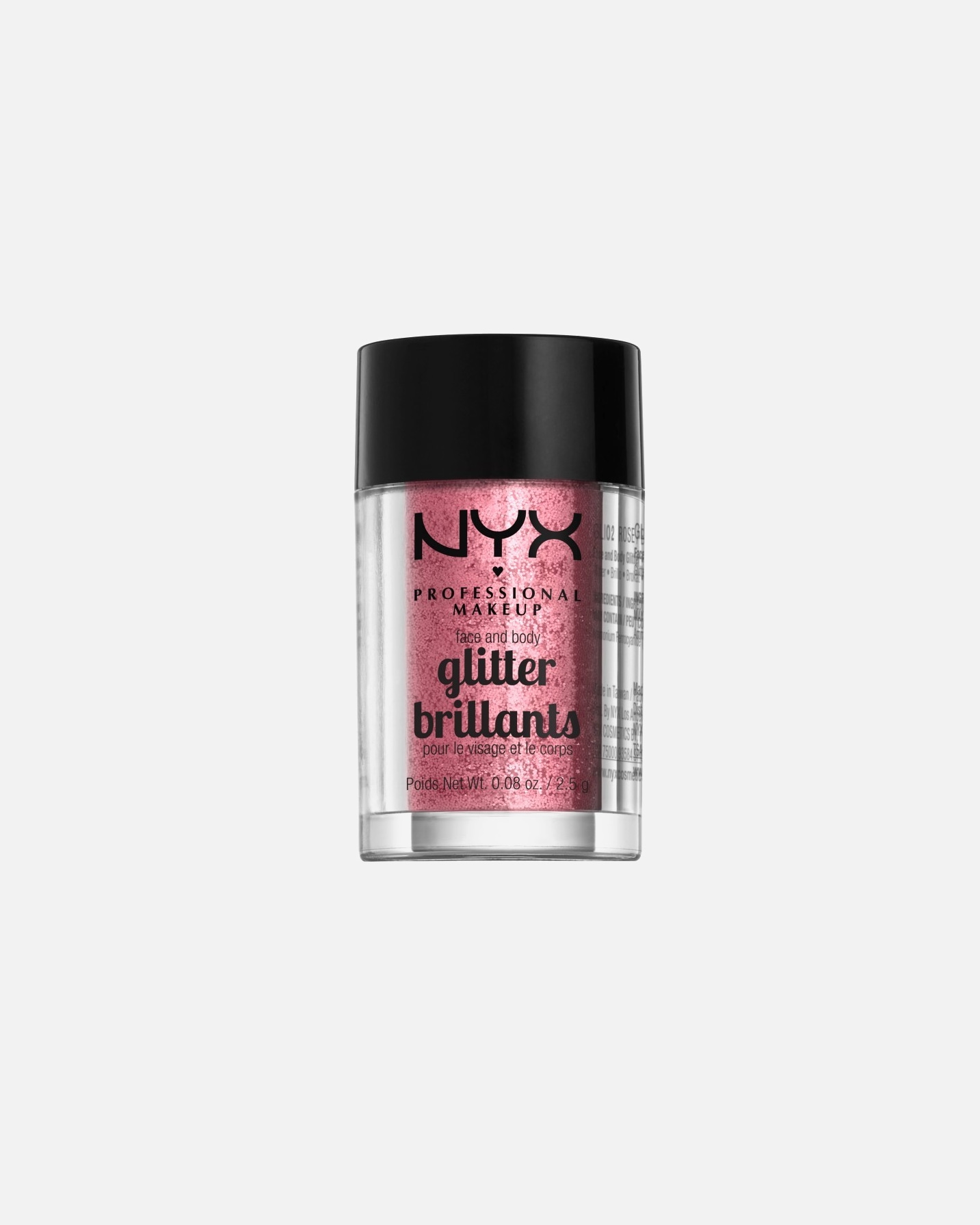 Ombre à paupières pour Unisexe NYX Professional Makeup Pride Makeup Paillettes visage et corps ROSE