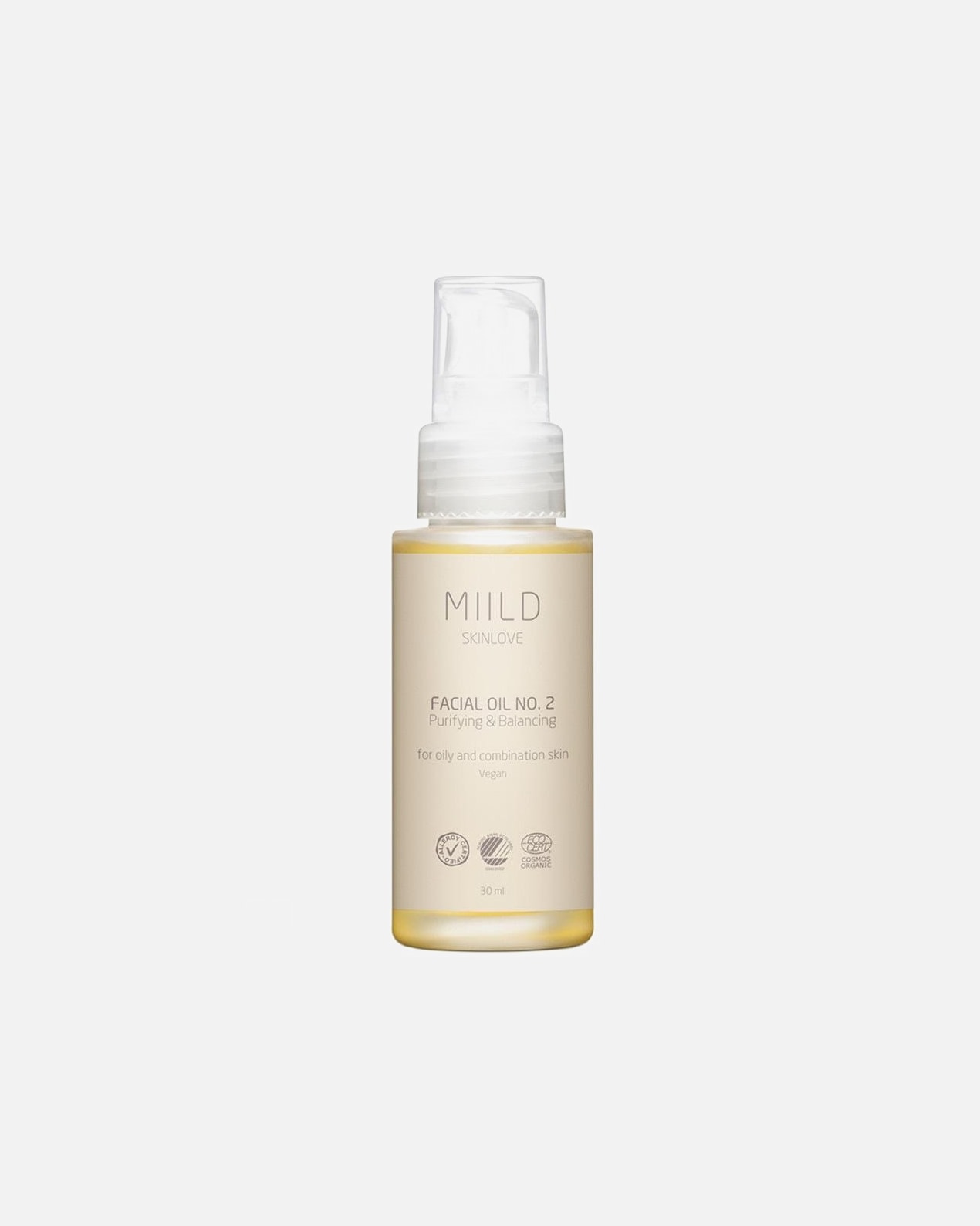 Huile visage pour Unisexe Miild Huile pour le visage no. 2 Purifying & Balancing 30 ML