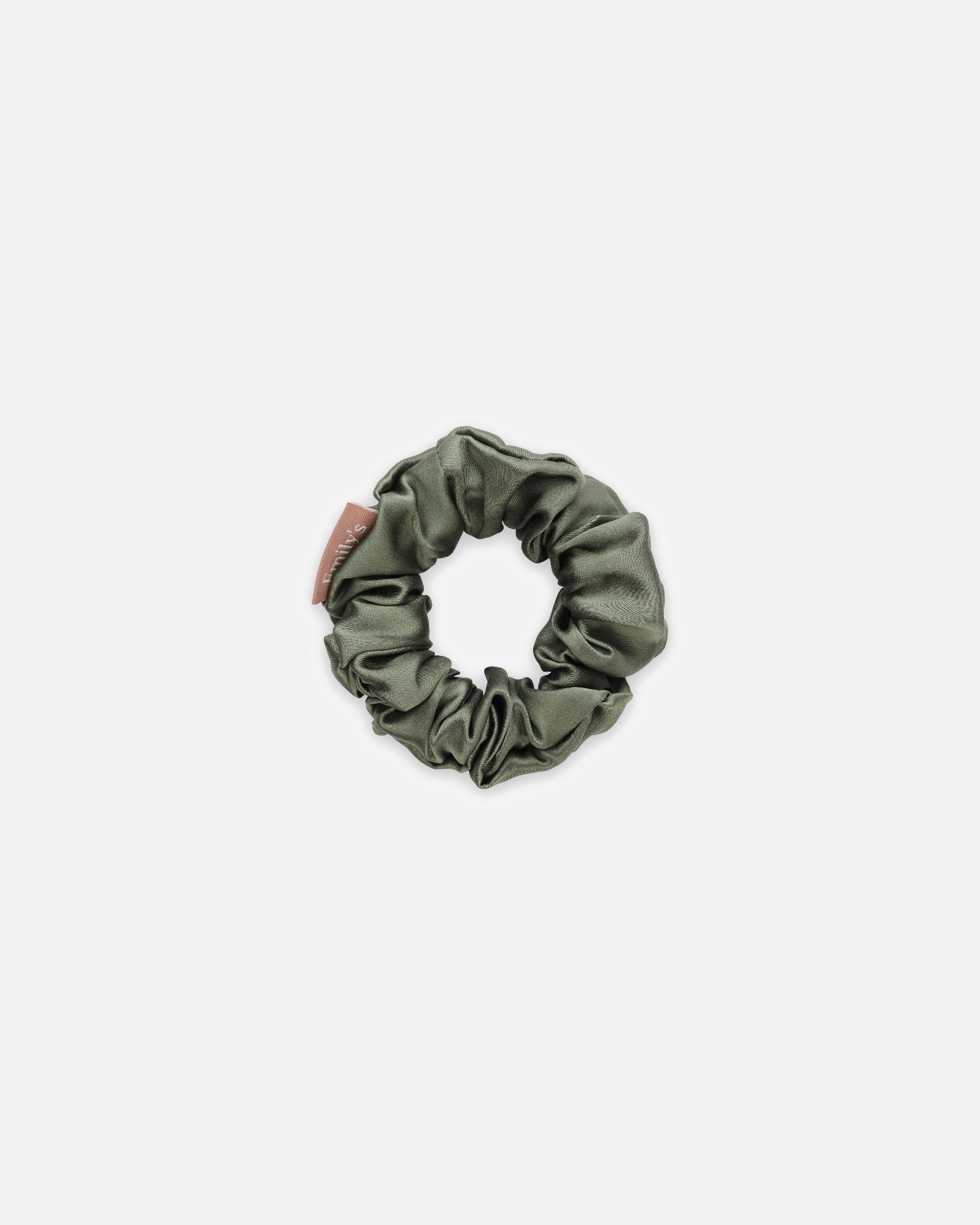 Élastique pour Femme Emily's Pillow Default Brand Line Chouchou 100% pure soie - Le Moyen Vert Sauge