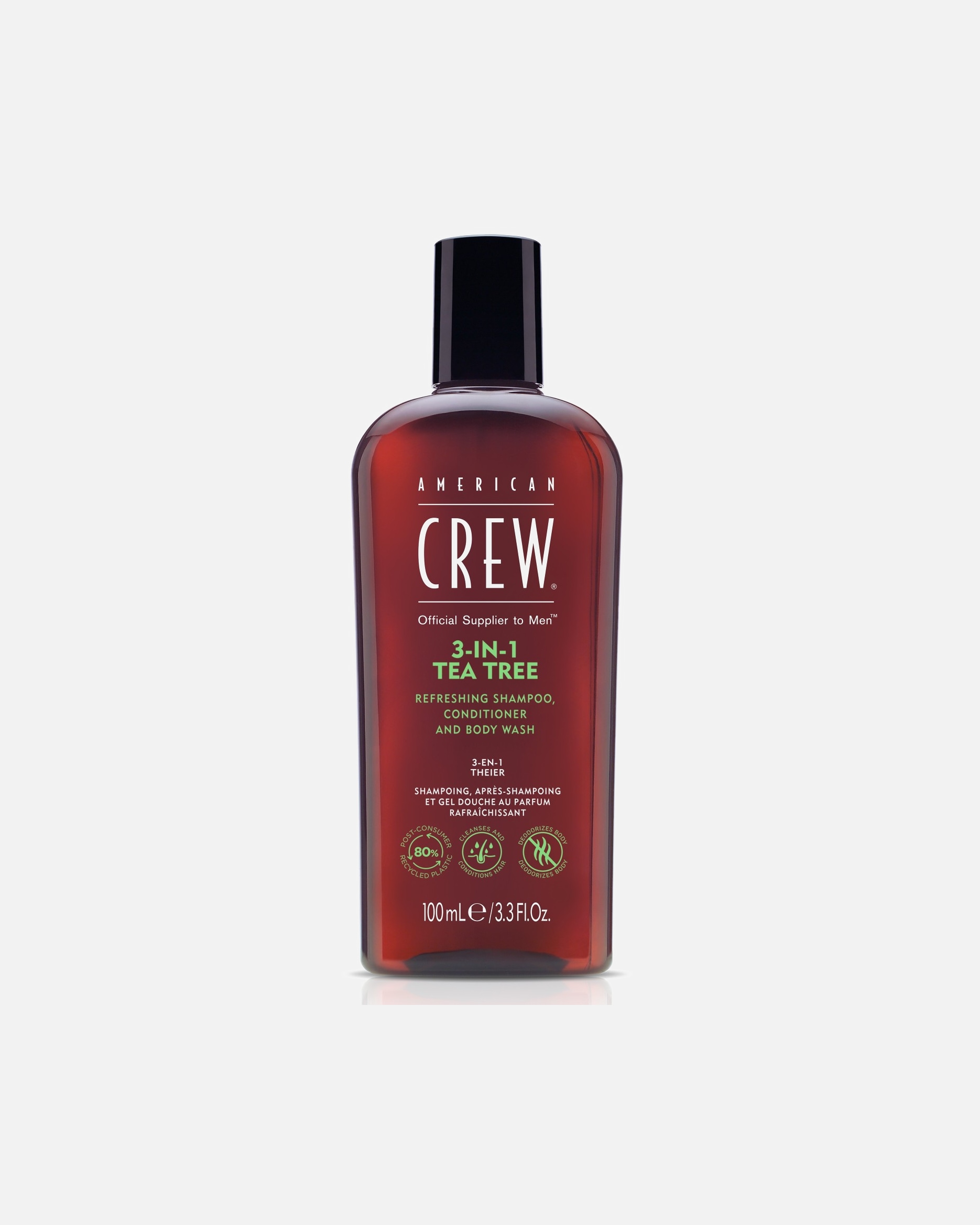 Shampooing pour Homme American Crew 3In1 Tea Tree 100 ml
