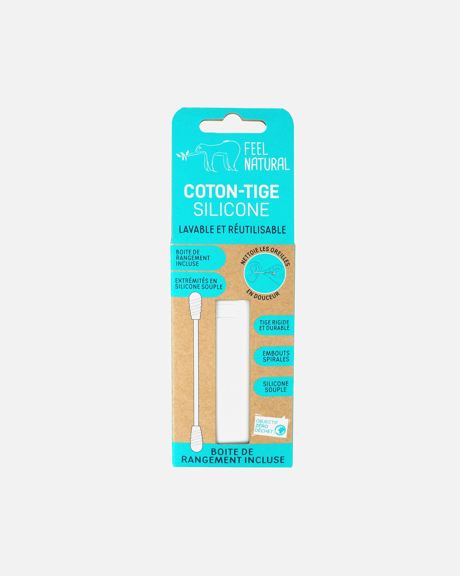 Coton-tiges pour Unisexe Feel Natural coton tige silicone BLANC