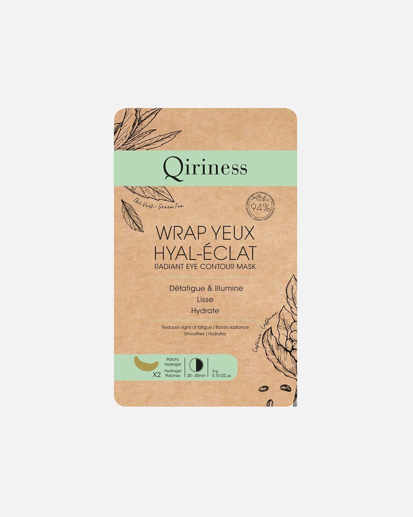 Patchs yeux pour Unisexe Qiriness Wrap Yeux Hyal-Eclat 3 g