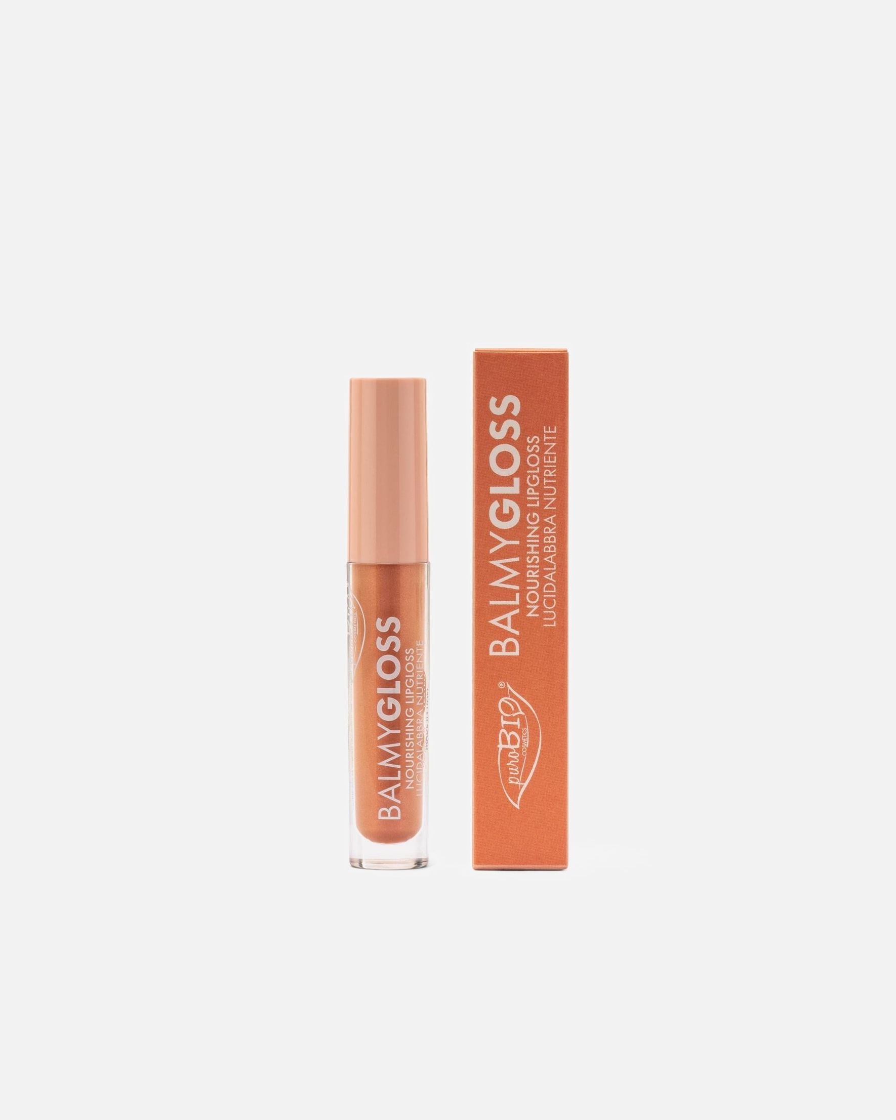 Rouge à lèvres pour Unisexe Purobio BALMY GLOSS 03 pêche clair doré