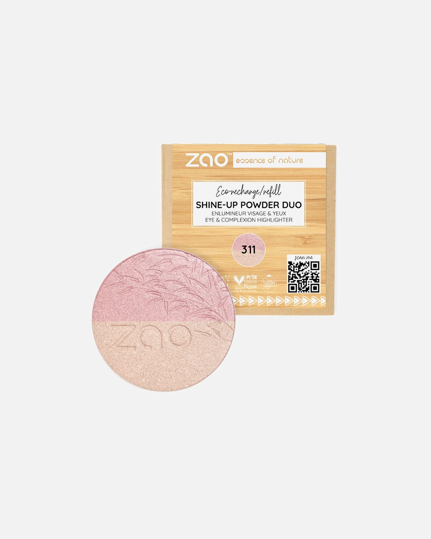 Illuminateur de teint pour Unisexe ZAO Shine-up Powder 311 - PINK & GOLD