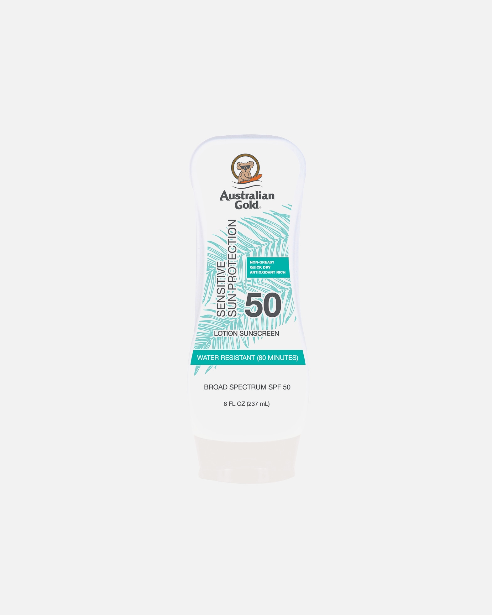 Crème solaire pour Unisexe Australian Gold SPF 50 Sensitive Skin Lotion 237 ml