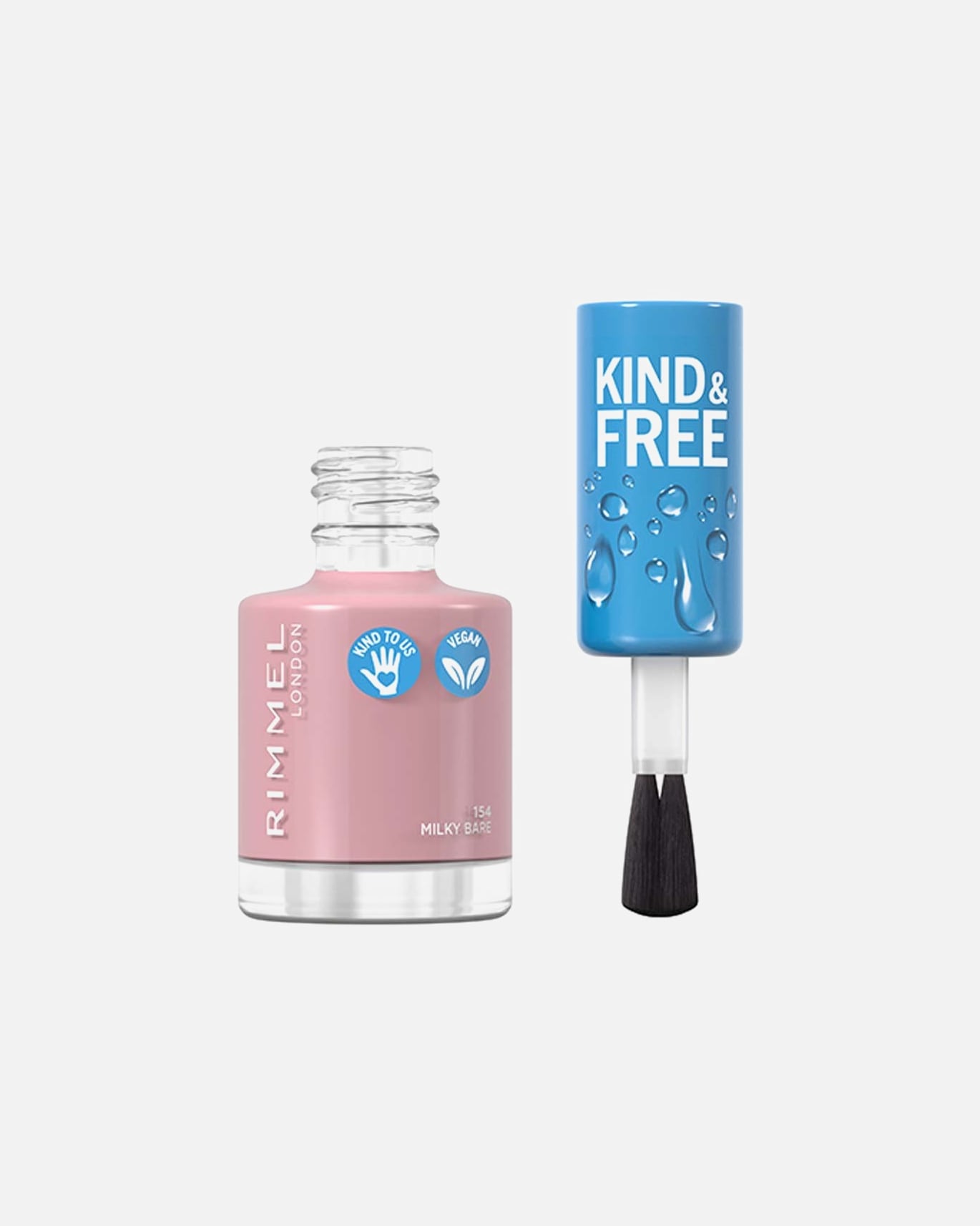 Vernis pour Femme Rimmel London KIND & FREE VERNIS A ONGLES KIND & FREE 154 MILKY BA RE 8ML