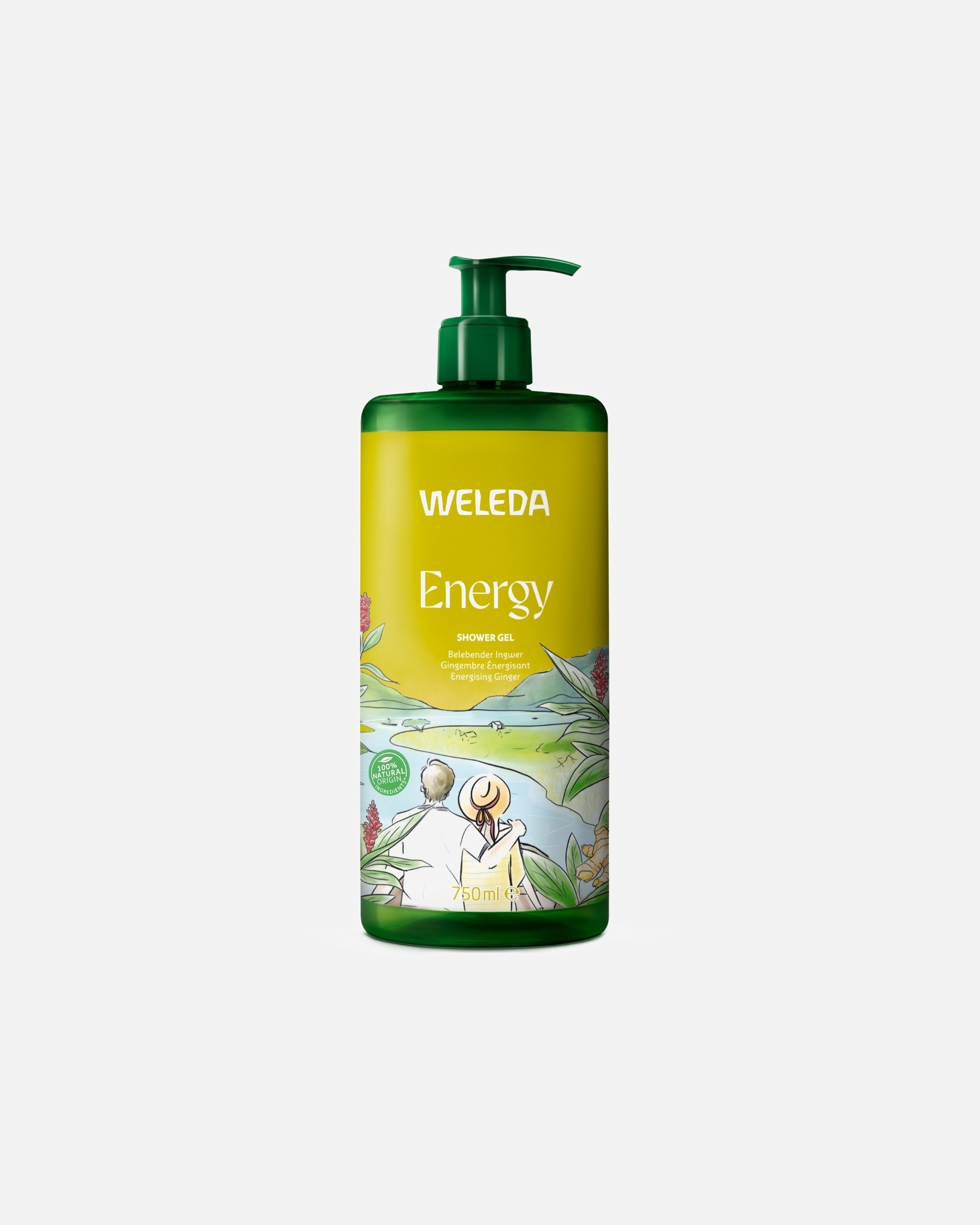 Gel douche pour Unisexe Weleda Energy Gingembre Énergisant 750 ml