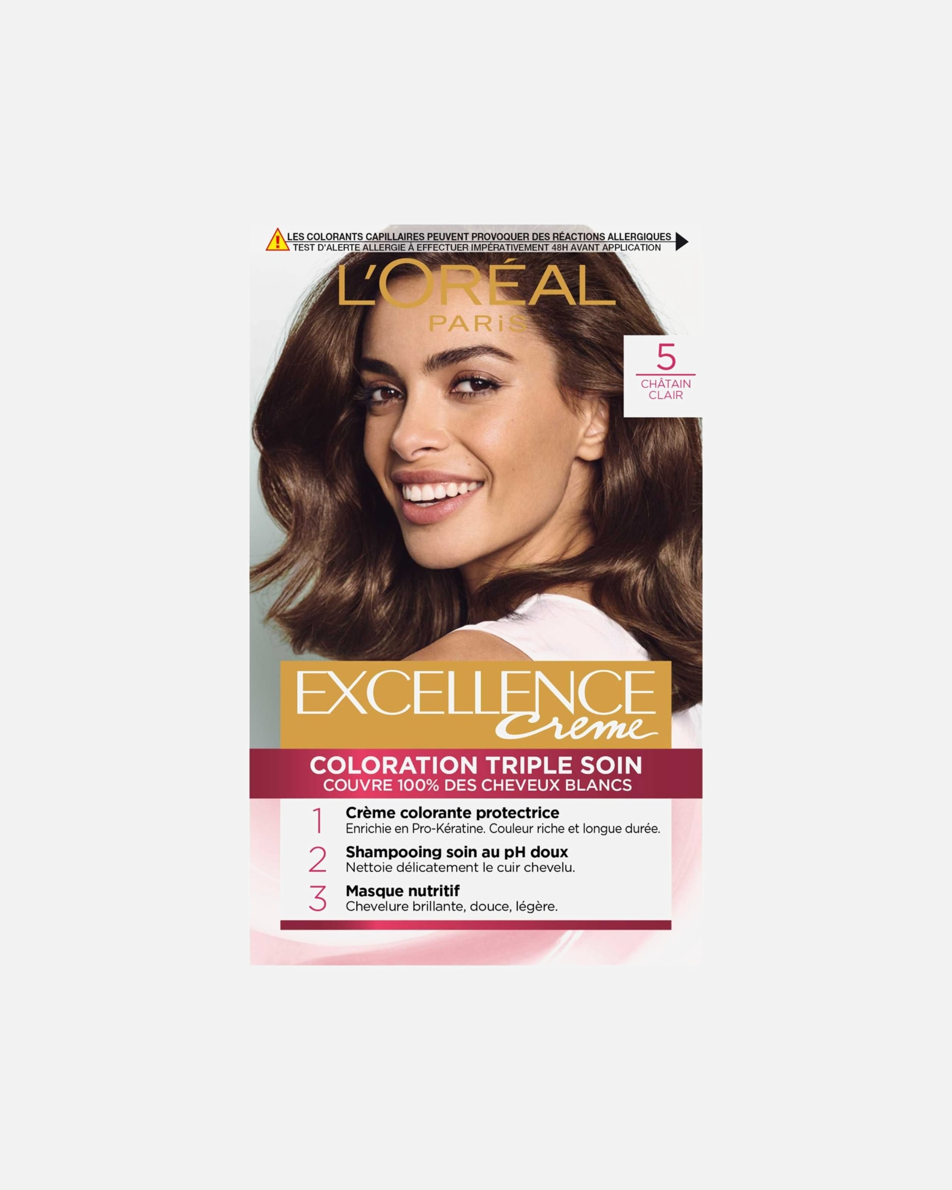 Coloration cheveux pour Femme L’Oréal Paris Excellence Crème Coloration 5 - Châtain Clair