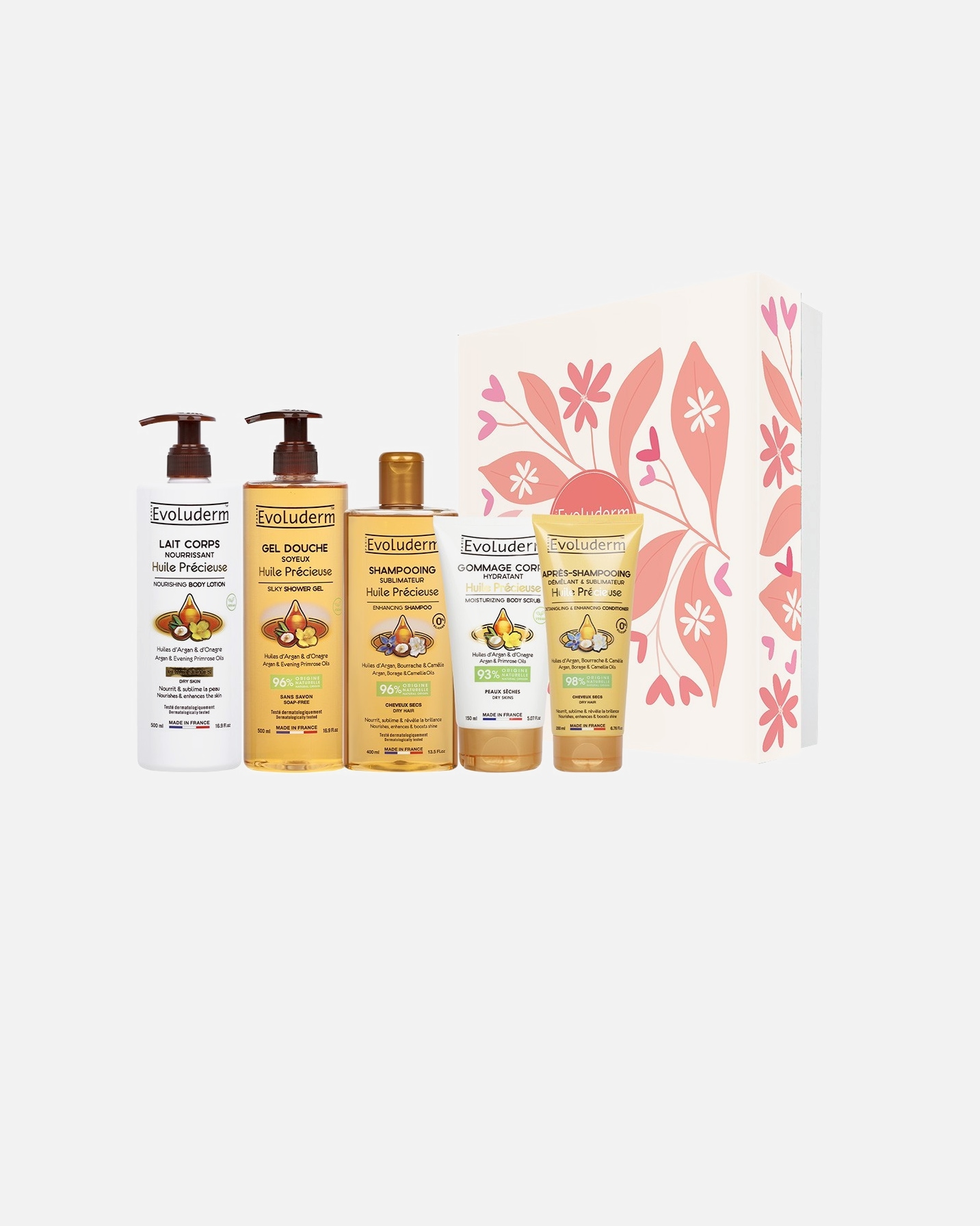 Coffret soin corps pour Unisexe Evoluderm Bain Soyeux Corps Huile Précieuse 1 unité