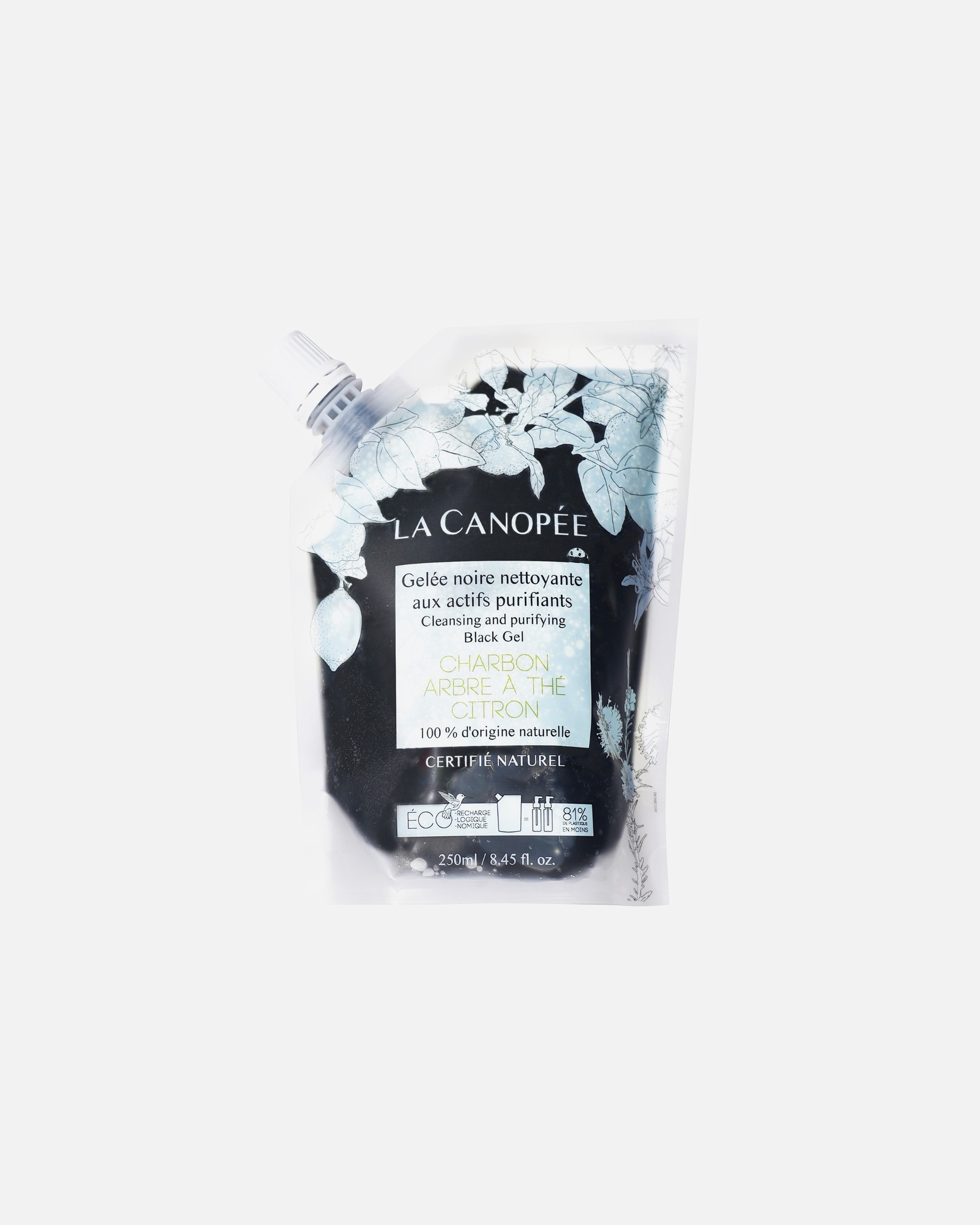 Gel nettoyant pour Unisexe La Canopée Gelée noire nettoyante aux actifs purifiants 250 ml