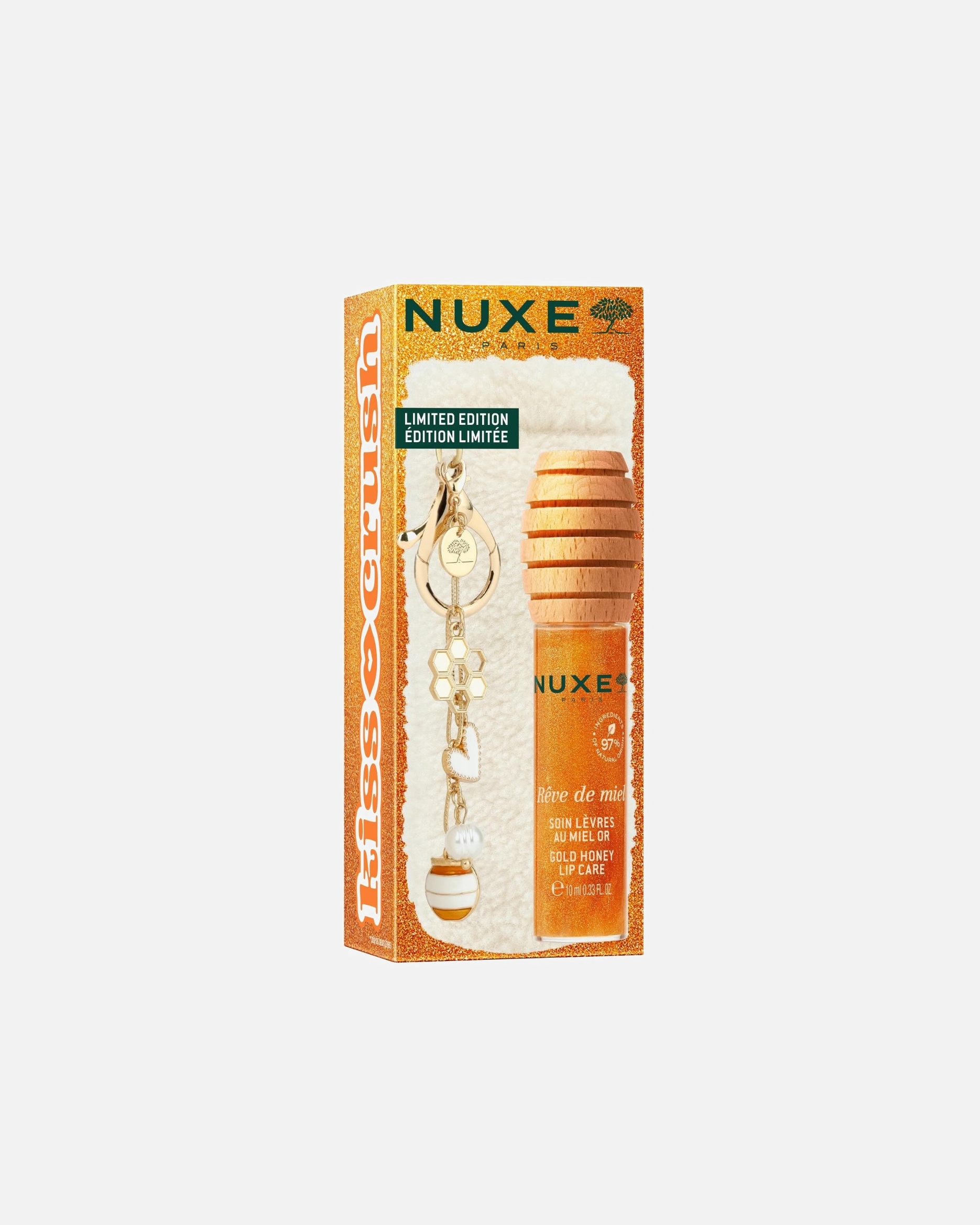 Coffret soin visage pour Unisexe NUXE Reve De Miel® Soin Lèvres au Miel Or avec étui & charms 10 ml