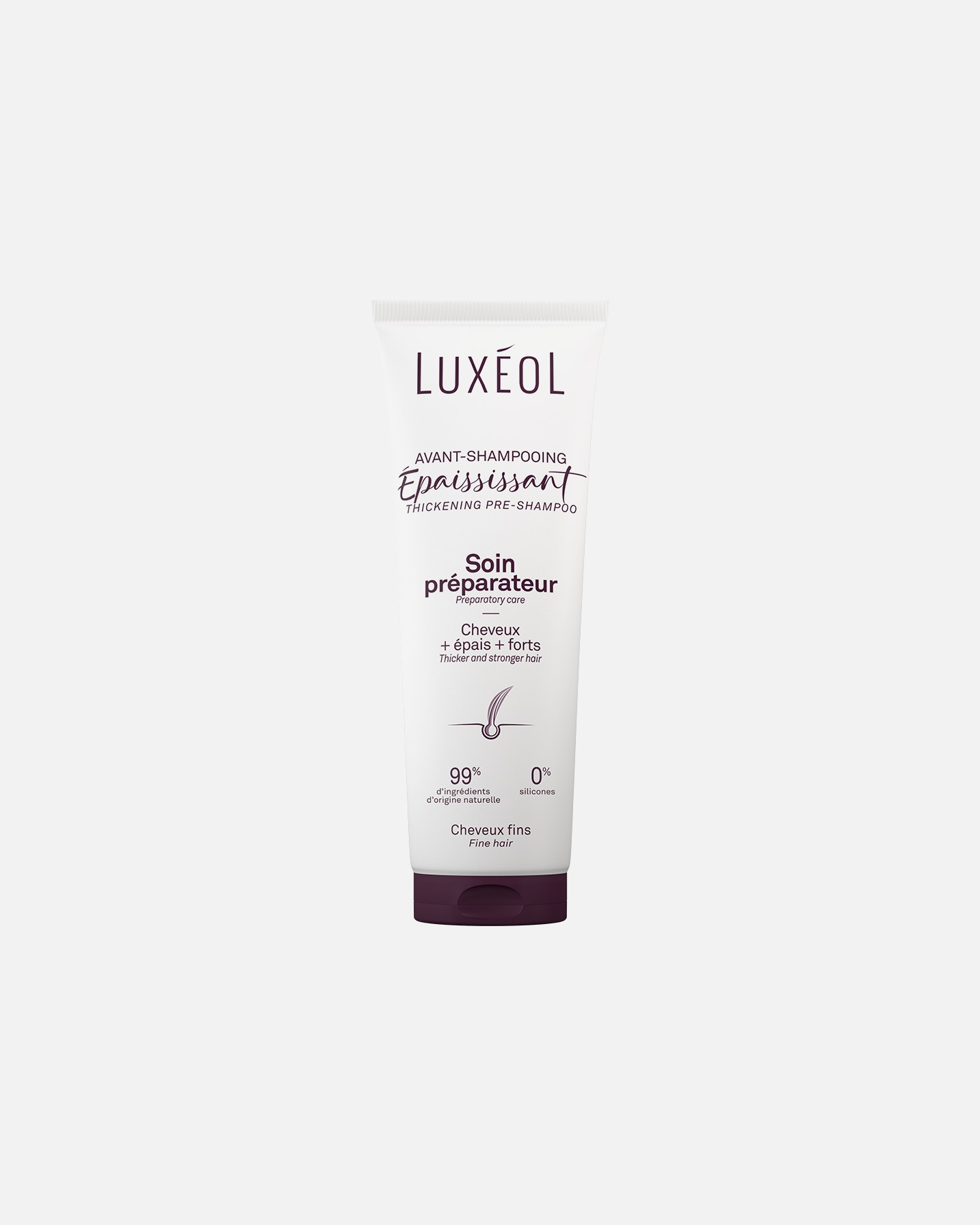 Crème cheveux pour Unisexe Luxéol Avant-shampooing Épaississant 250 ml