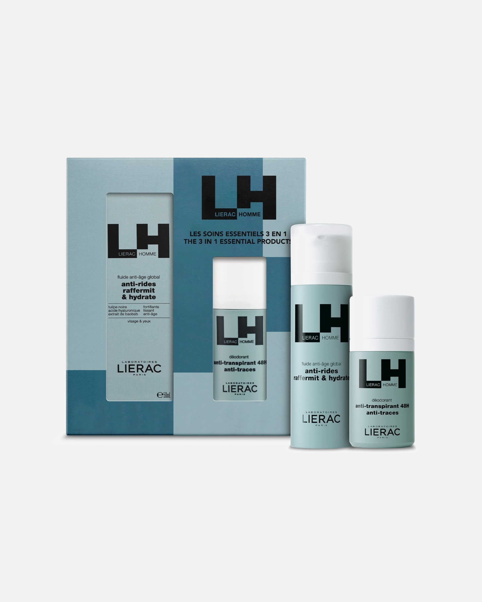 Coffret soin visage pour Unisexe Lierac Fluide Anti-Âge + Déodorant 1 unité