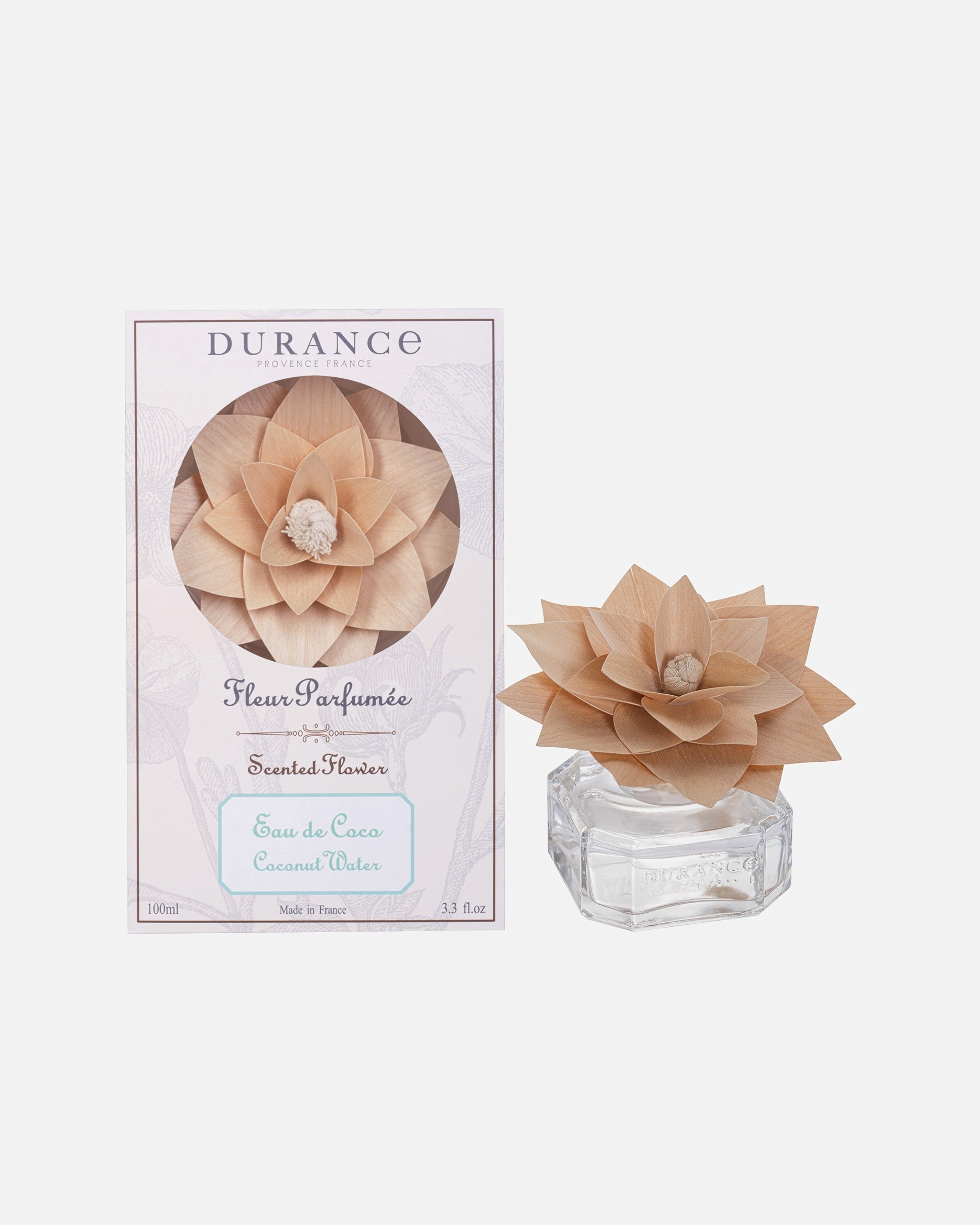 Parfum d'ambiance pour Unisexe Durance Fleur parfumée en bois Eau de Coco 100 ml