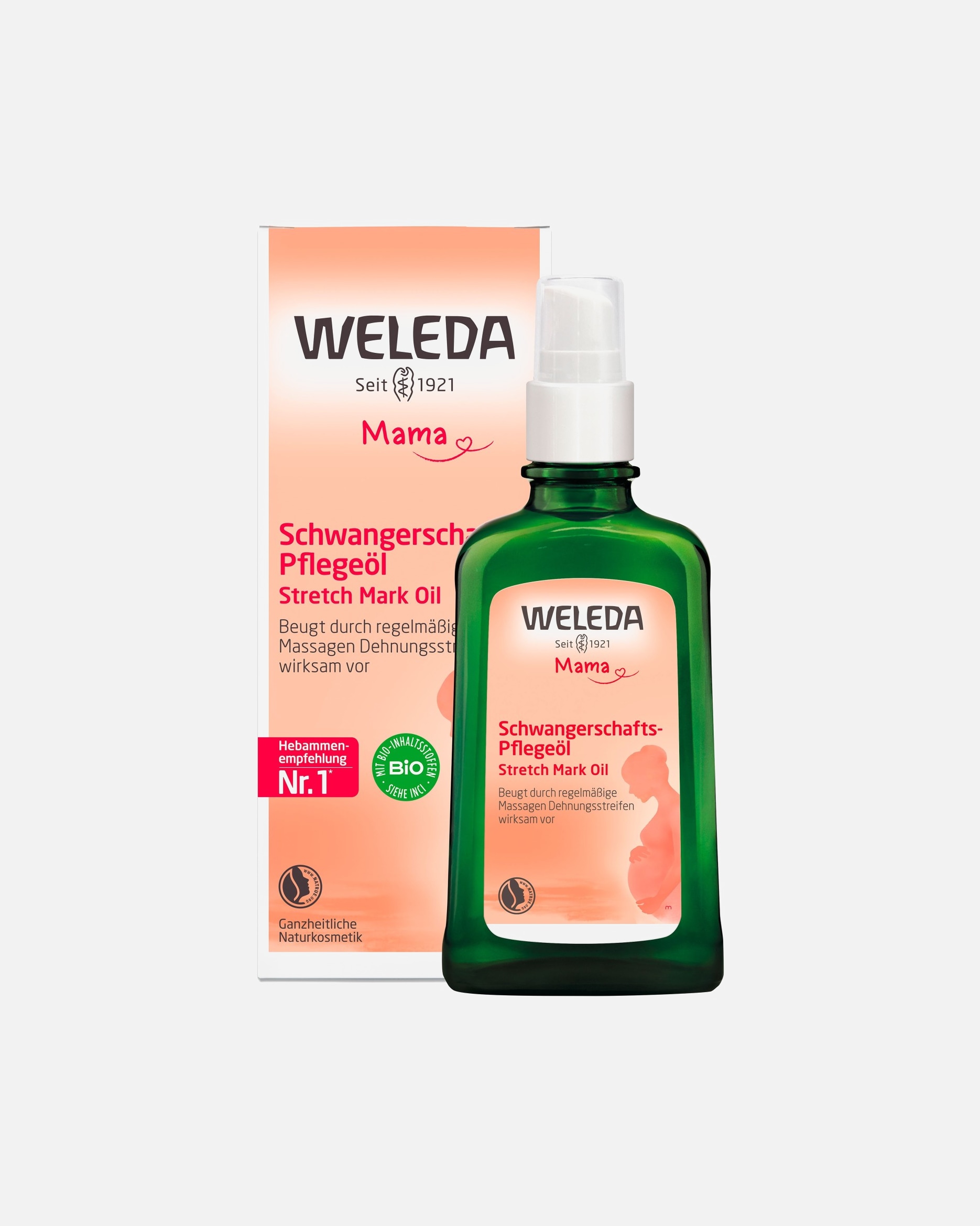 Baume pour le corps pour Femme Weleda Huile de soin pour la grossesse 100 ml