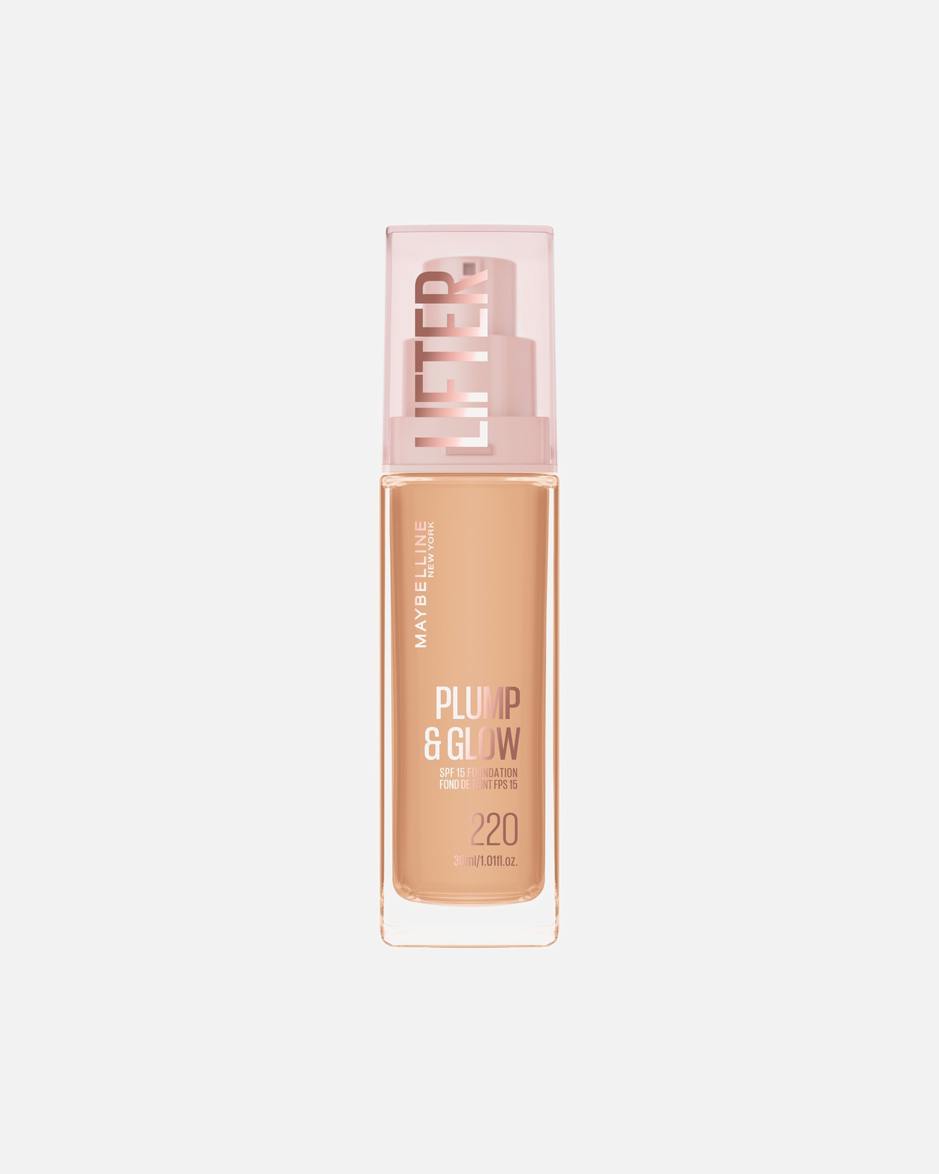 Fond de teint pour Unisexe Maybelline Lifter Plump & Glow 220