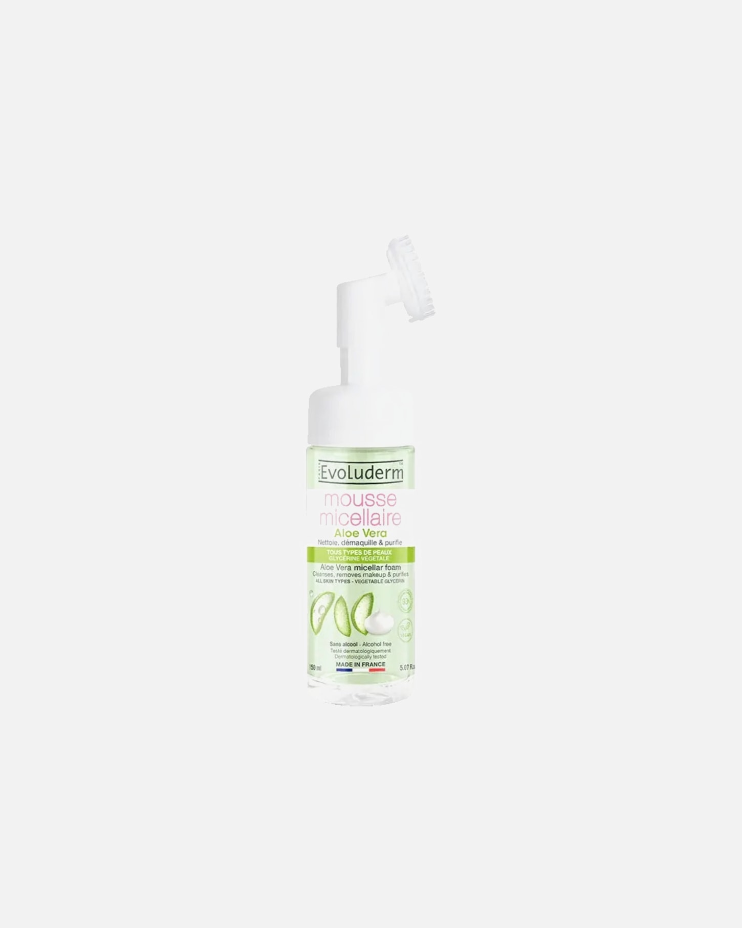 Mousse nettoyante visage pour Unisexe Evoluderm Aloe Vera 150 ml