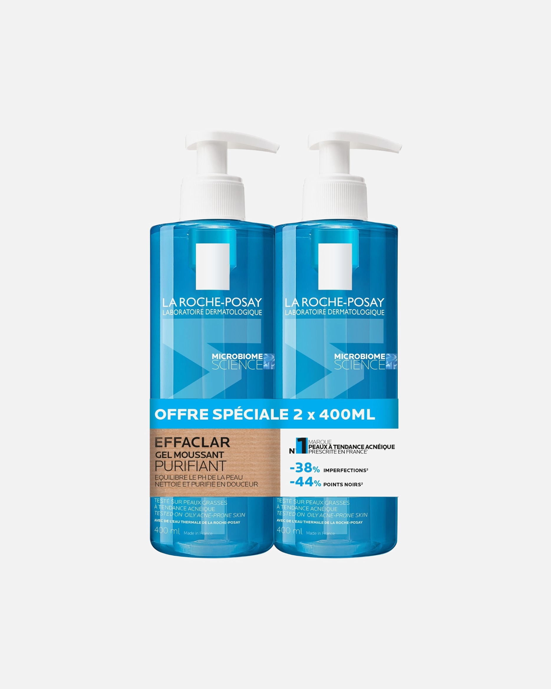 Coffret soin visage pour Unisexe La Roche-Posay Effaclar Lot de 2 Gels Moussants 1 unité