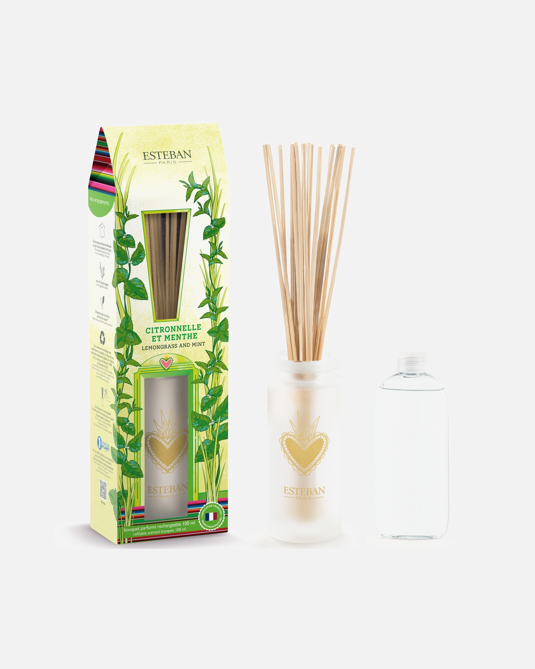 Parfum d'ambiance pour Unisexe Esteban BOUQUET PARFUMÉ CITRONELLE ET MENTHE 100 ml
