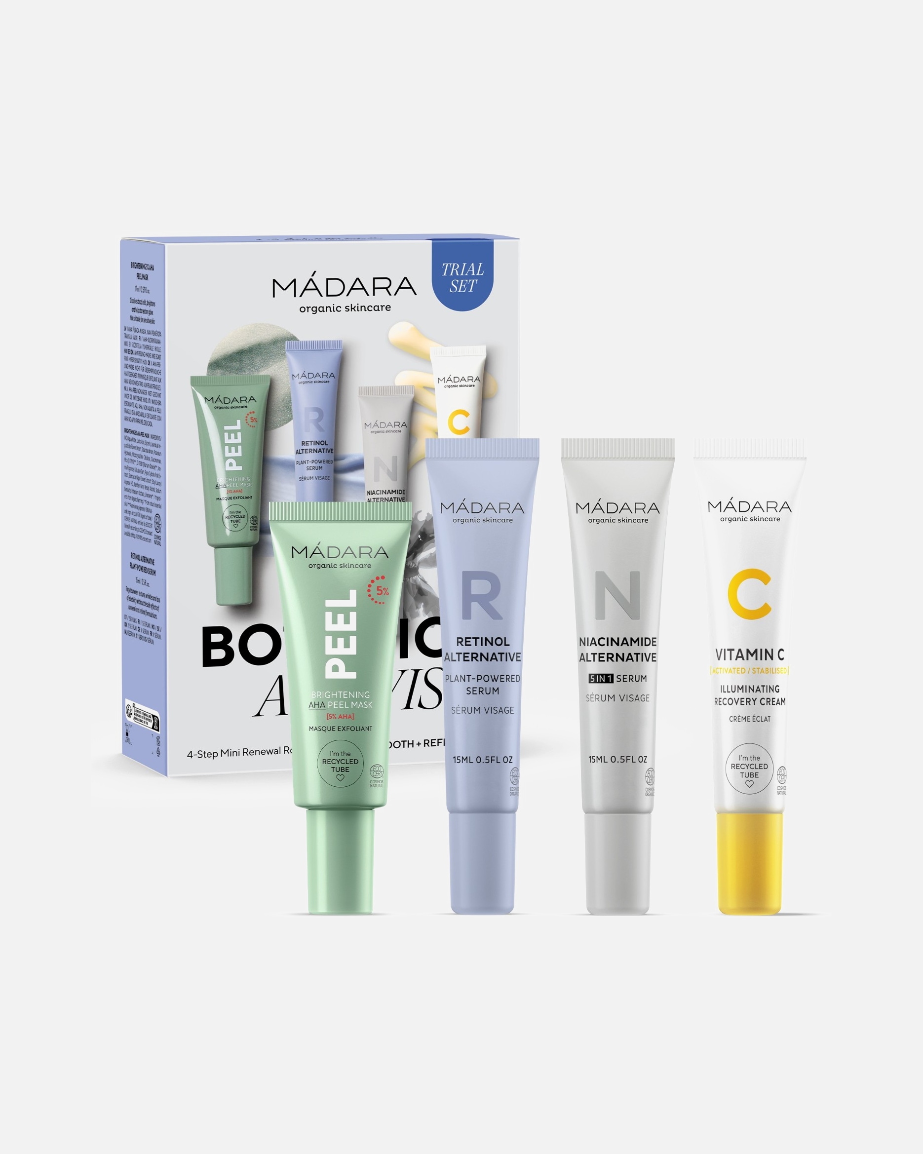 Coffret soin visage pour Unisexe MÁDARA Time Miracle Botanic Activist Mini-routine rénovatrice en 4 parties 1 Pièce