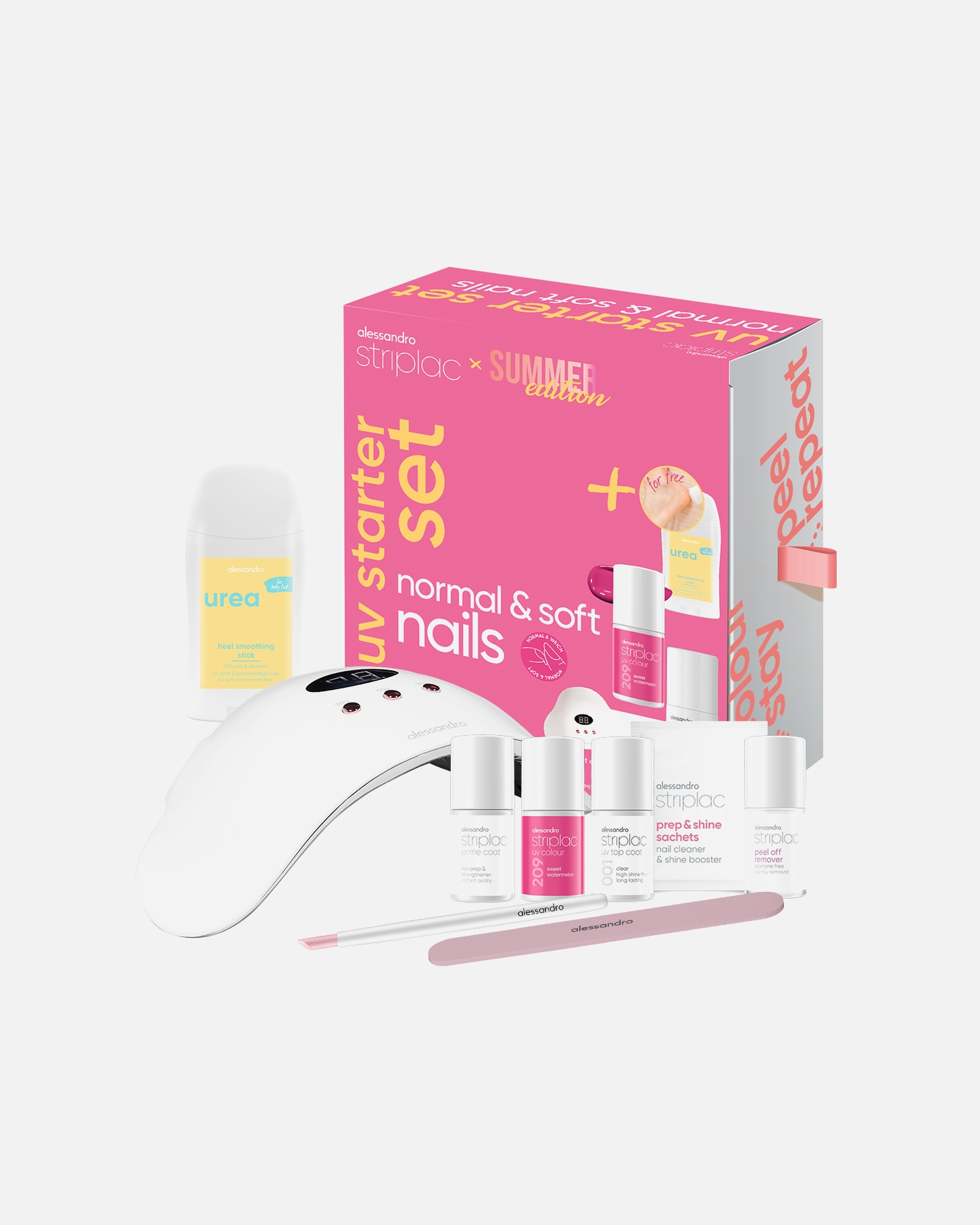 Vernis à ongles UV pour Unisexe Alessandro Striplac UV Starter Set Normal & Soft Nails Summer Edition 1 unité