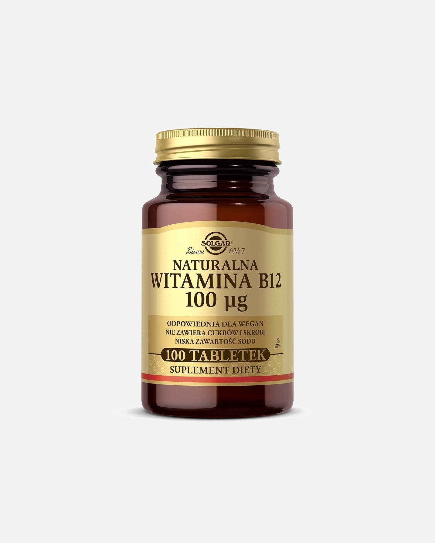 Complément alimentaire pour Unisexe Solgar Układ krwionośny Vitamine B12 naturelle 100 mcg Vitamine B12 naturelle 100 mcg