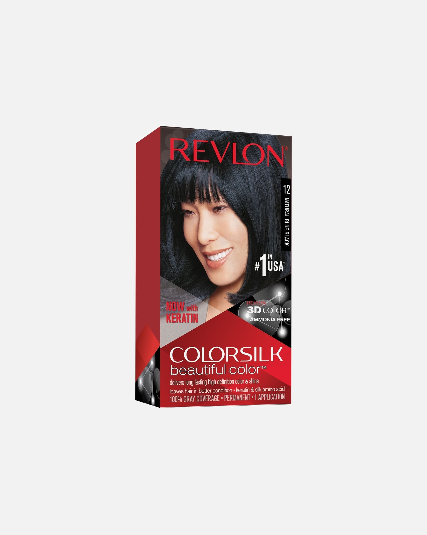 Coloration cheveux pour Unisexe Revlon ColorSilk Beautiful Color N°012 Noir Bleuté Naturel