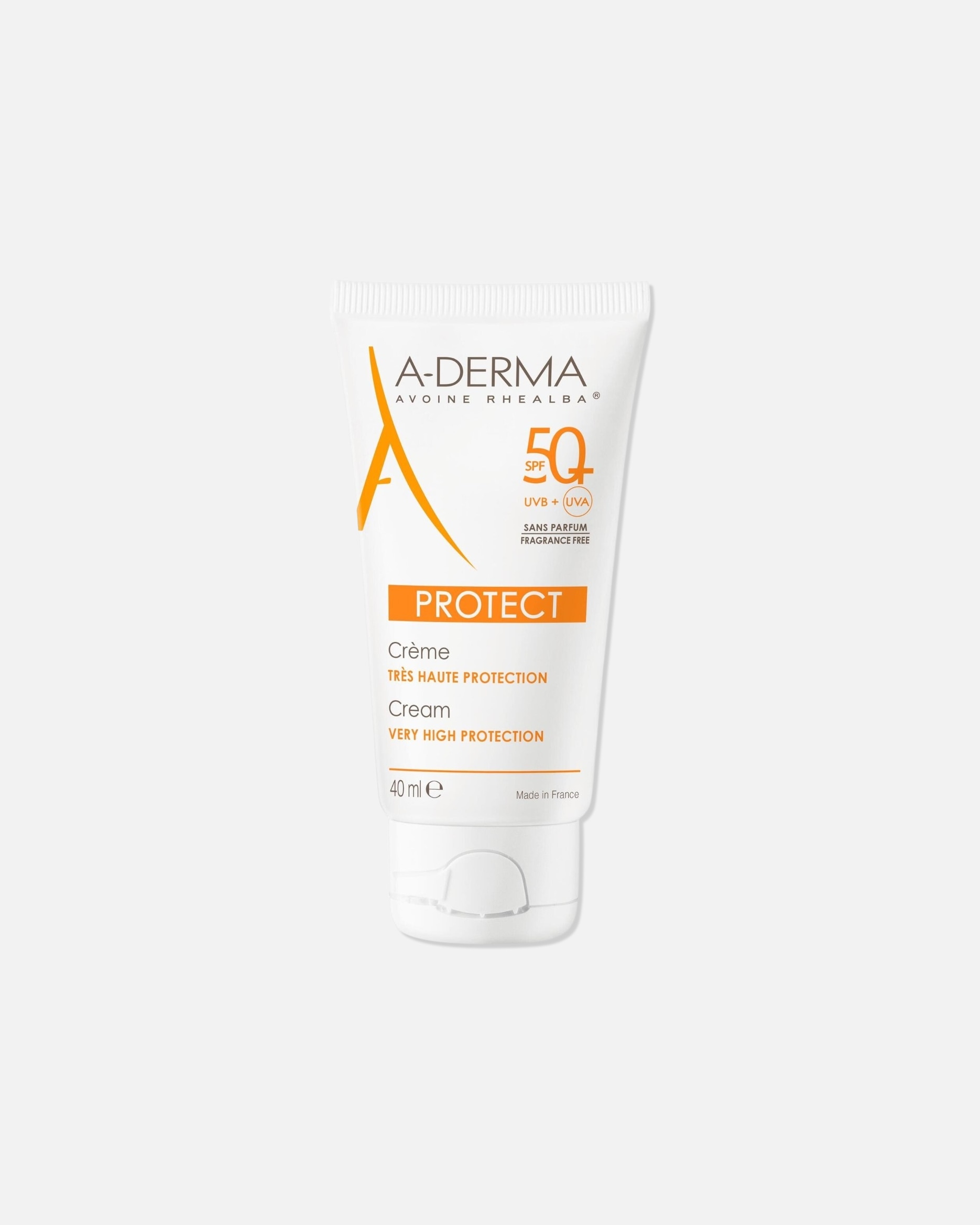 Crème solaire pour Unisexe A-DERMA Protect Crème solaire visage SPF50+ sans parfum 40 ml