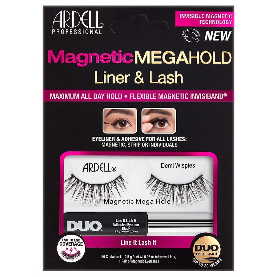 Ardell - Magnetic Faux-cils magnétiques MegaHold Demi Wispies Ardell et Colle Eyeliner Duo 1 pieces unisex