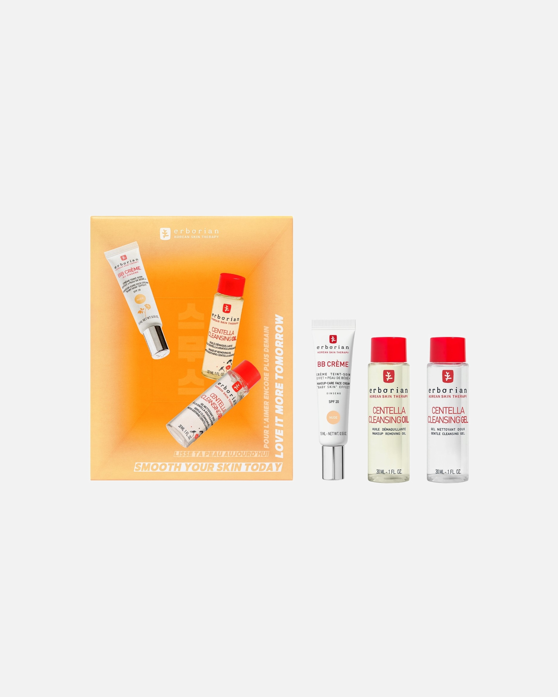 Coffret soin visage pour Unisexe Erborian BB Crème X Centella Cleansing Duo Nude