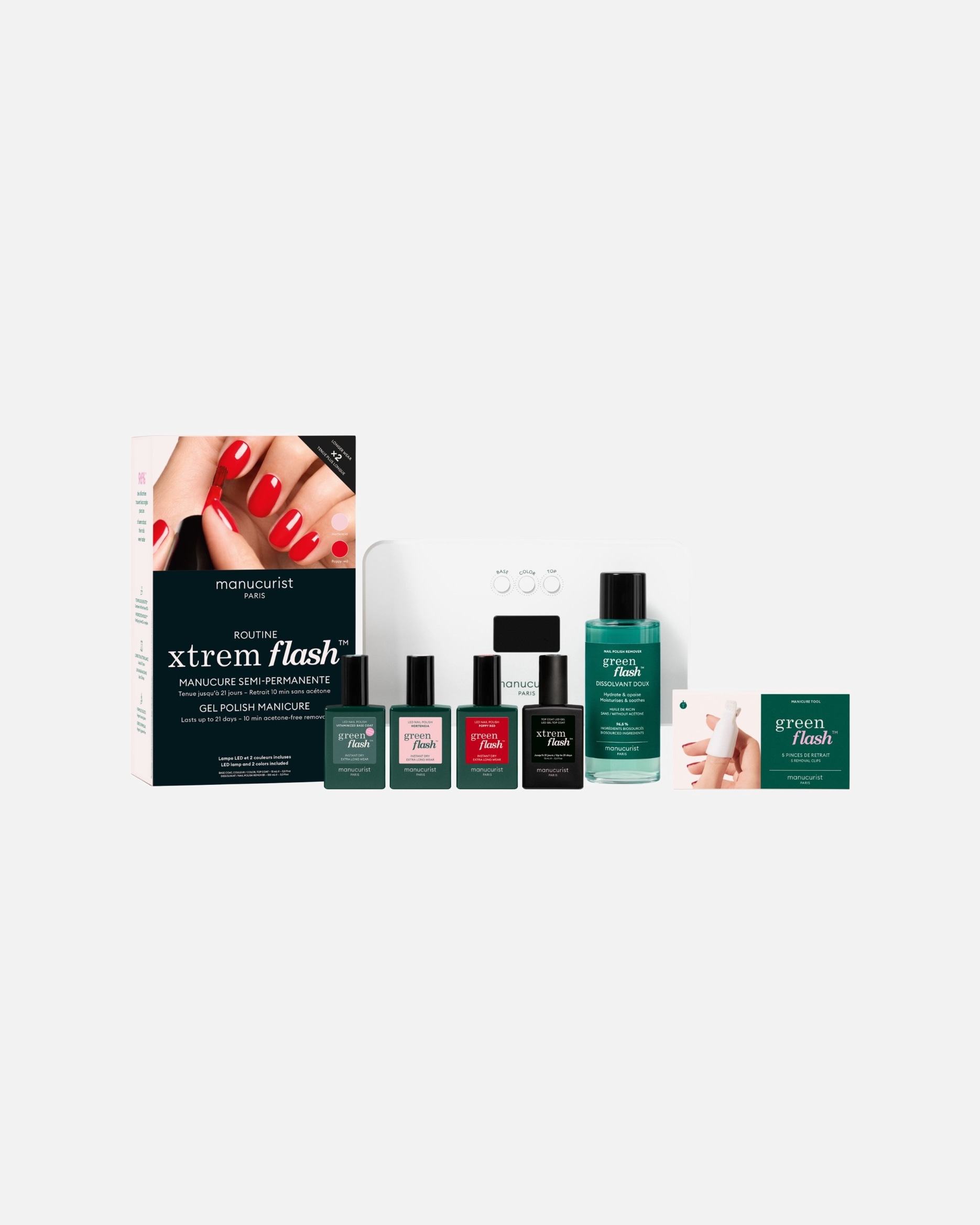 Coffret de vernis à ongles pour Unisexe manucurist green flash Kit Routine Xtrem Flash 1 unité