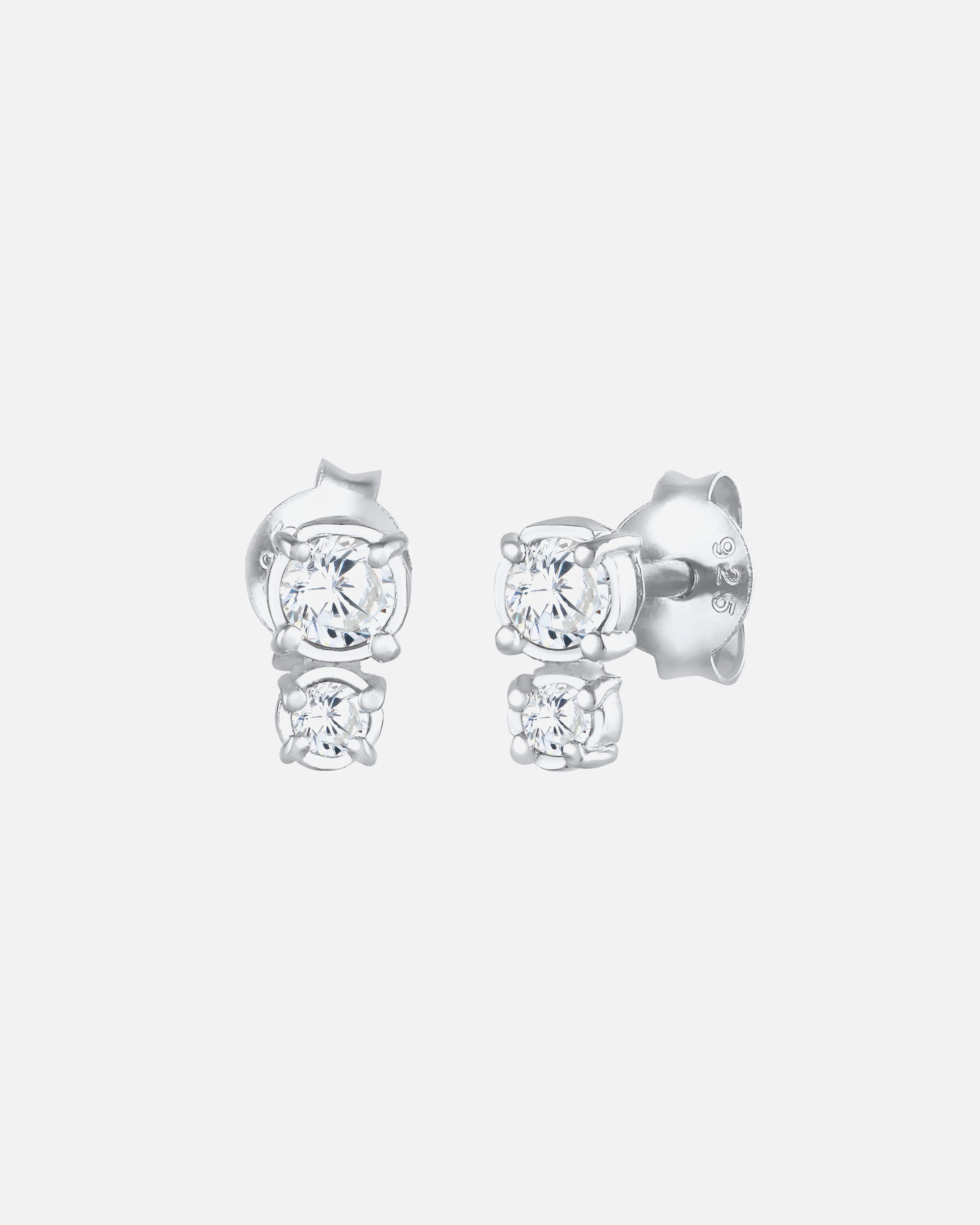 Boucles d'oreilles pour Femme Elli Clous d'oreilles pour femmes Elegant Basic avec pierres de zirconium en argent sterling 925 plaqué or silberfarben