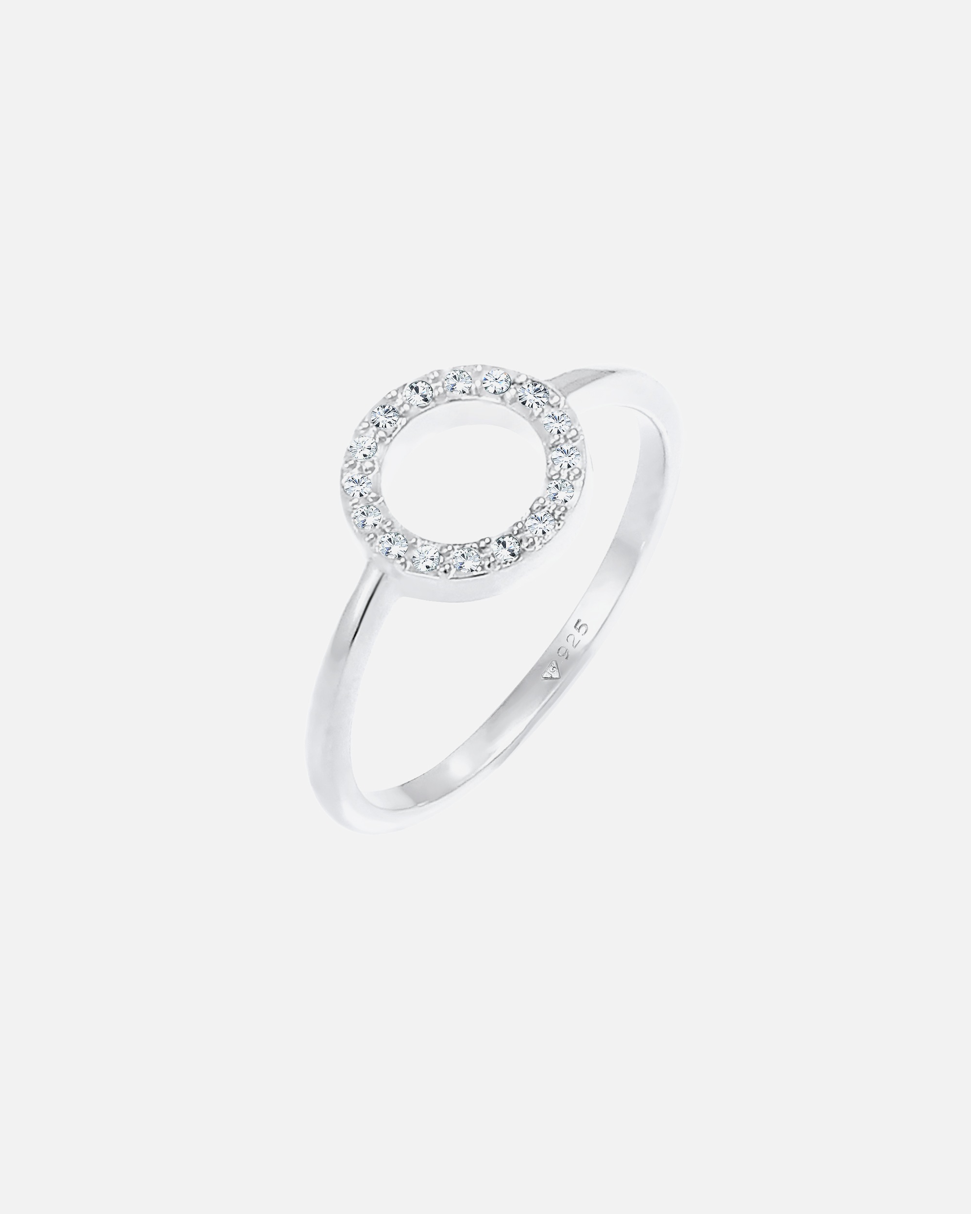 Bague pour Femme Elli Cercle Géo Cristaux Argent 925 52