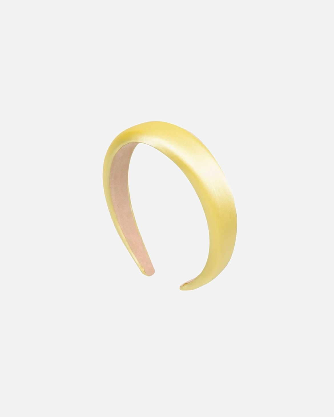 Serre-tête pour Unisexe SOHO SOHO Serre-tête rembourré en satin - Blanc SOHO Serre-tête en Satin Lemon - Accessoire cheveux rembourré jaune