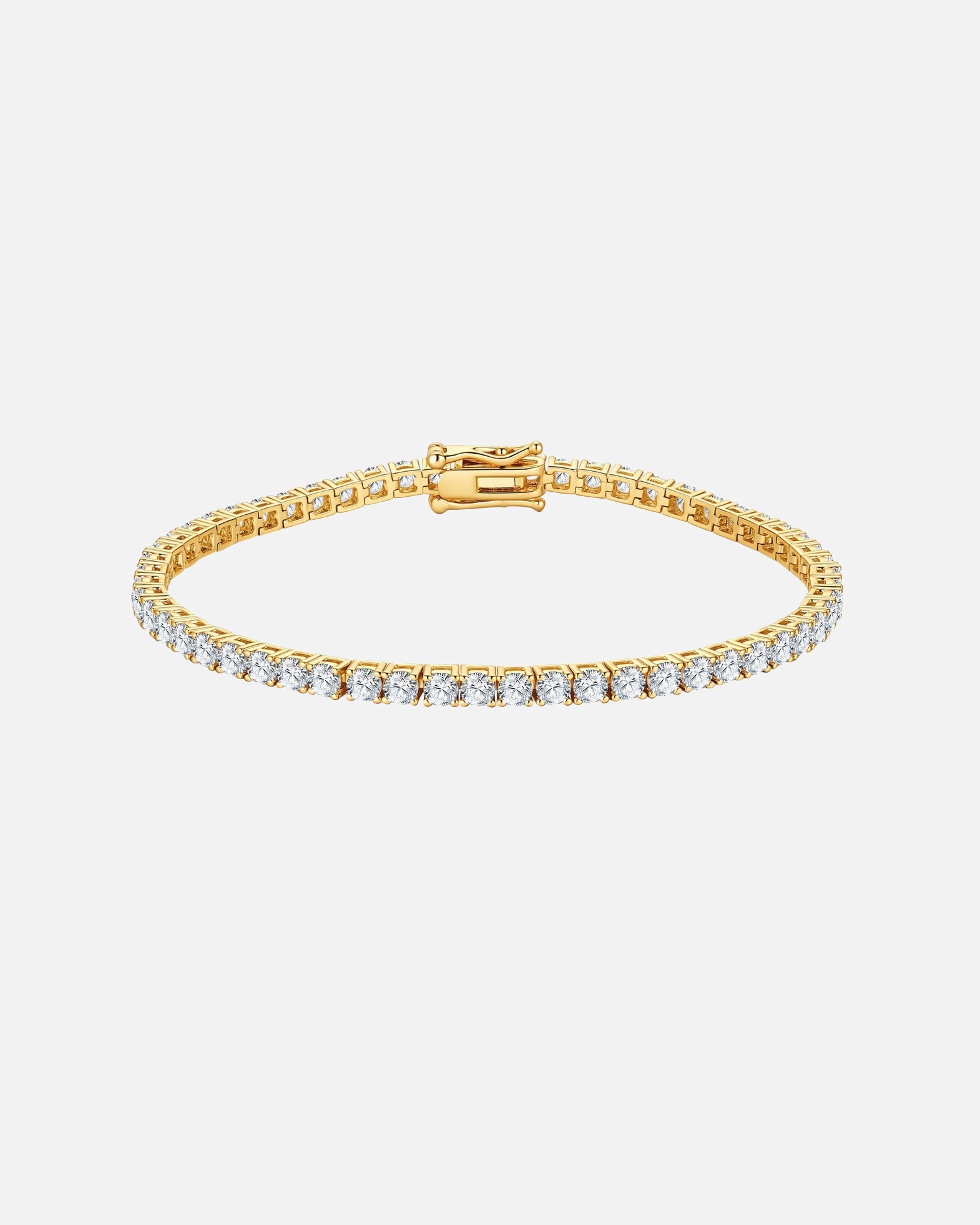 Bracelet pour Femme Lulu & Jane Bracelet en laiton en Or avec Zirconium 19 cm